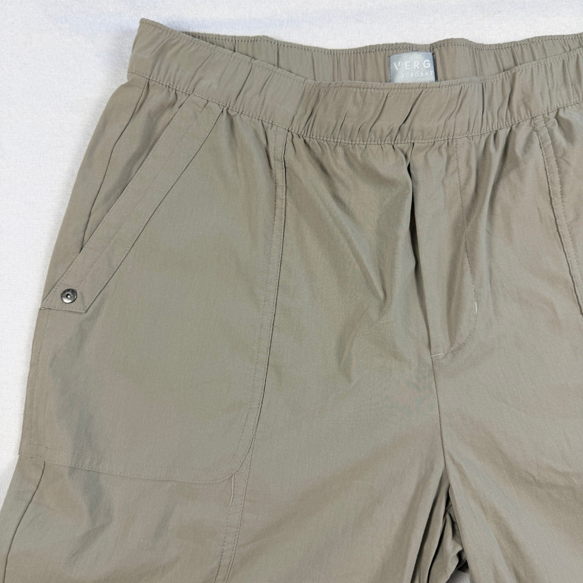Verg Acrobat Cargo Shorts Size 10 Khaki Cotton Stretch Elastic Waist Casual - Image 3