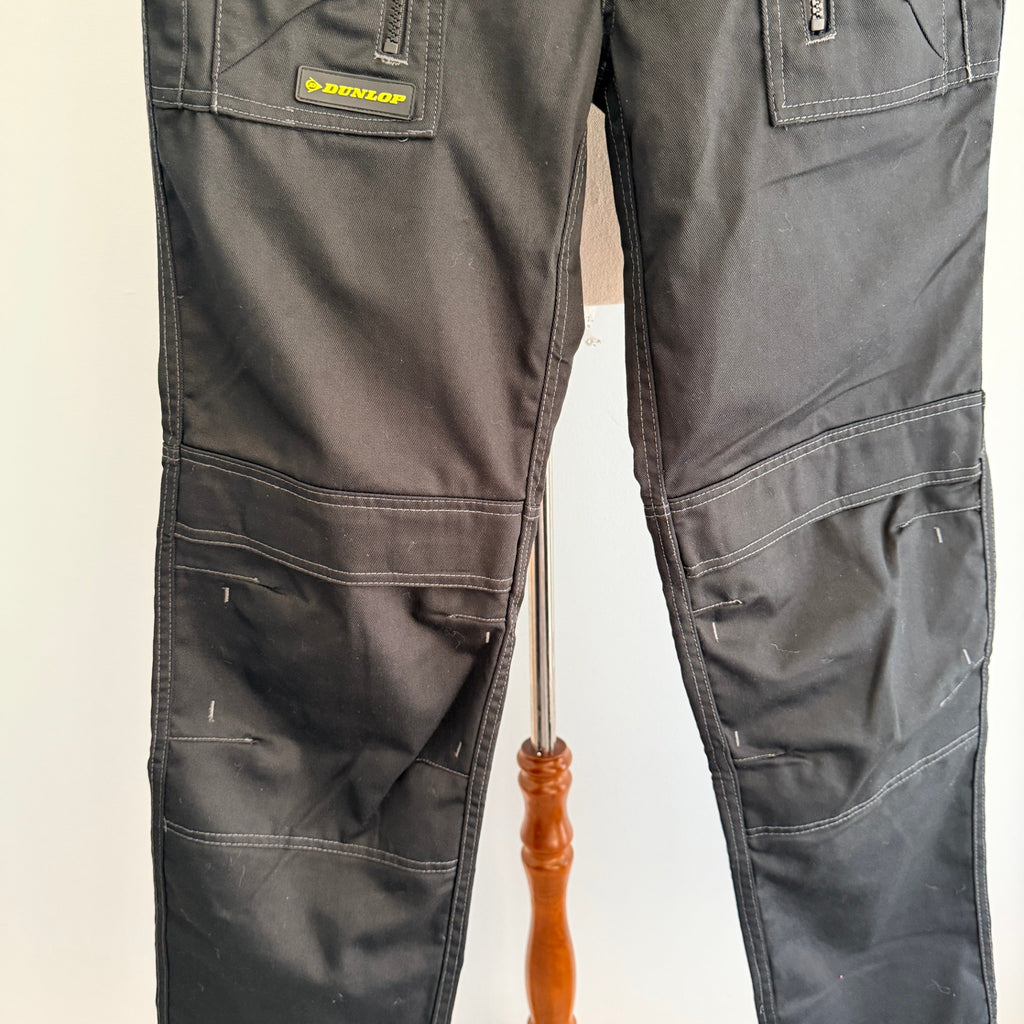Dunlop Black Poly Cotton Cargo Work Trousers Zipper Relaxed Fit W28 L32 Workwear BNWT - Image 10