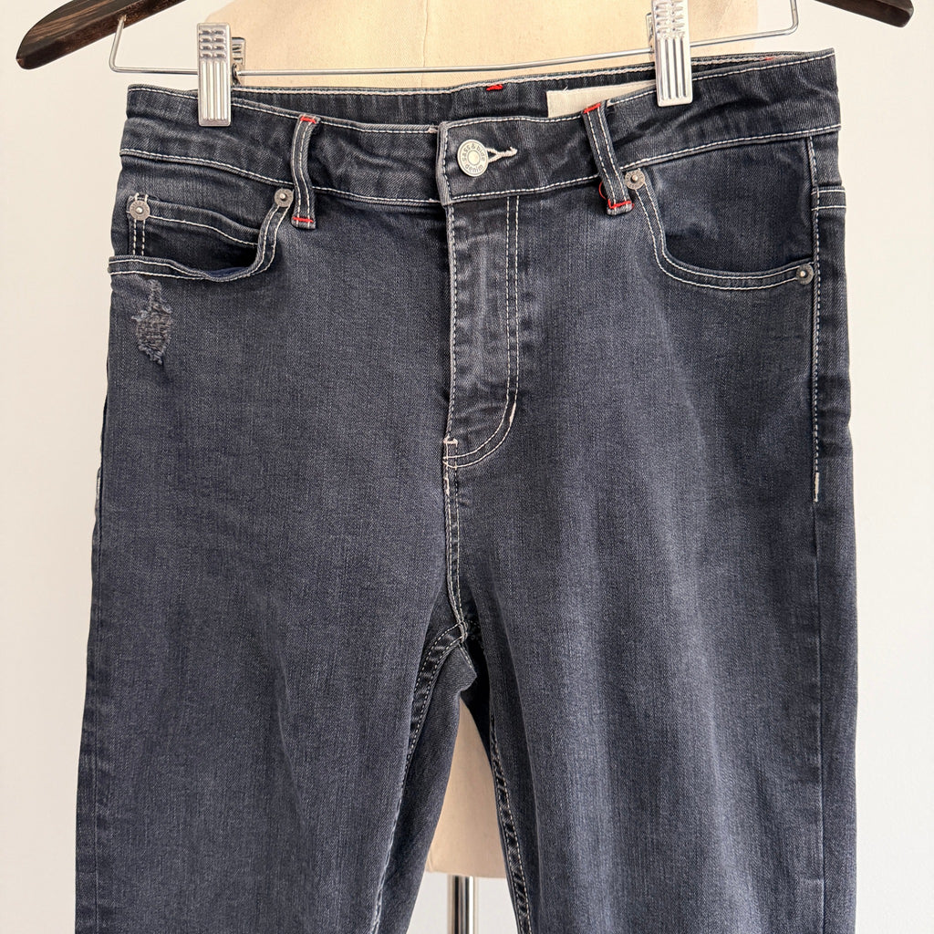 Sass & Bide Dark Wash Denim Jeans High-Rise Raw Hem Detail sz 27 - Image 3