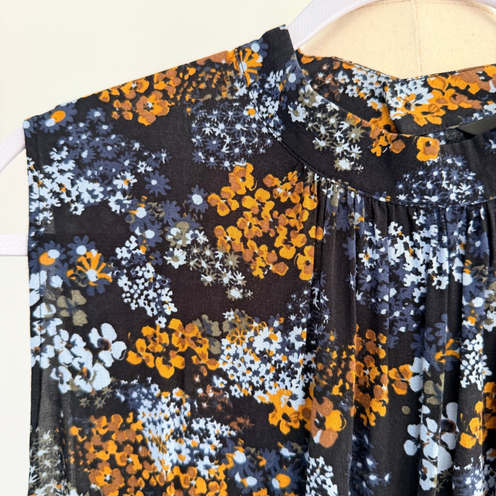 UNIQLO Womens Floral Print Viscose Sleeveless Shift Dress Size M Summer Casual - Image 9