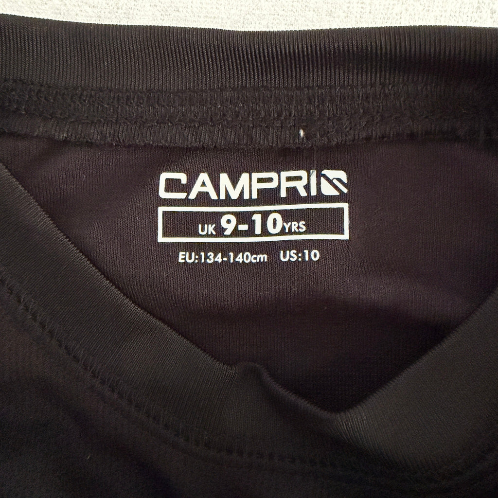 Camprio Black Junior Thermal Base Layer Top Size 9-10 Yrs Sports Long Sleeve - Image 4
