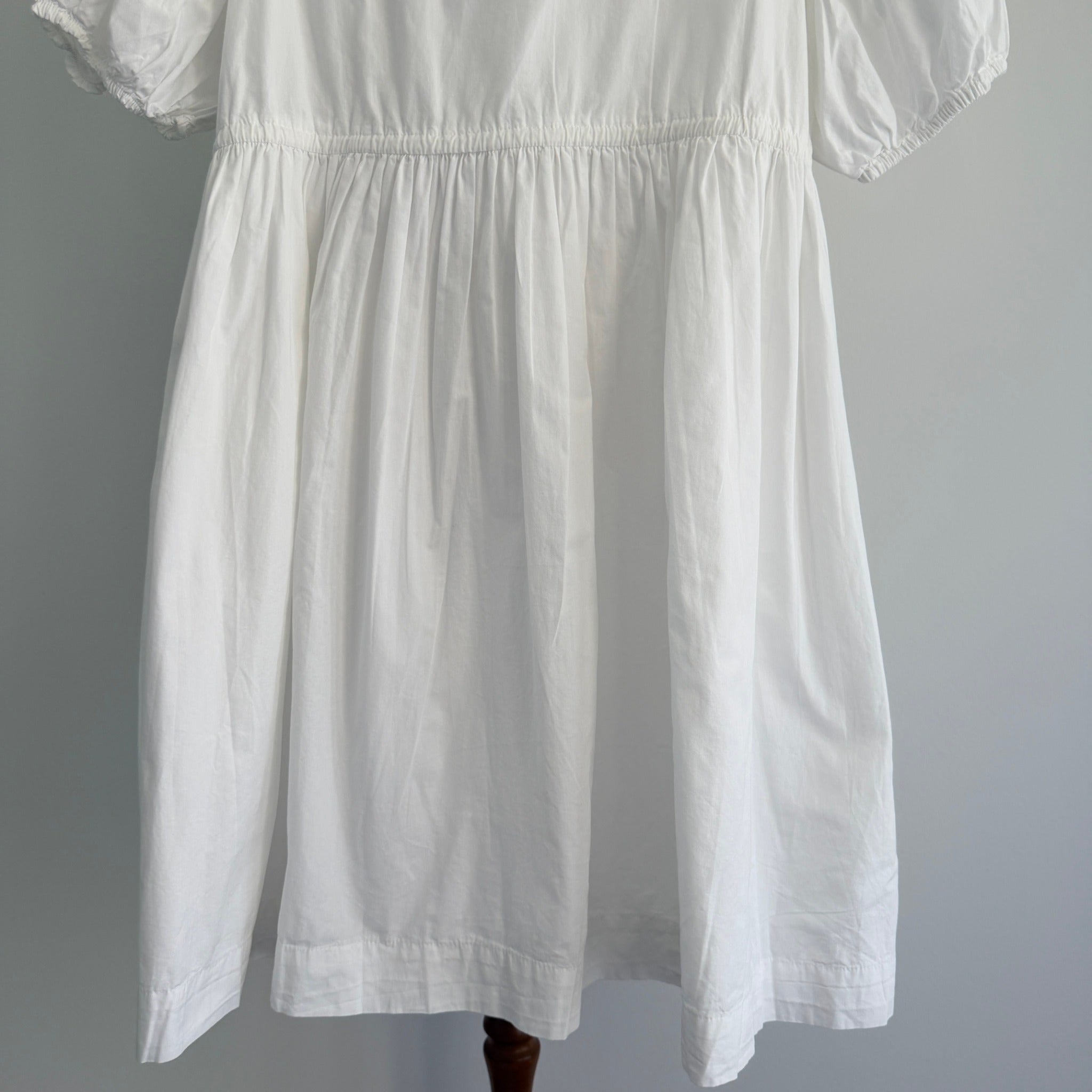 Vero Moda White Cotton Midi Dress Puff Sleeve Tie Waist Size M Casual BNWT - Image 10