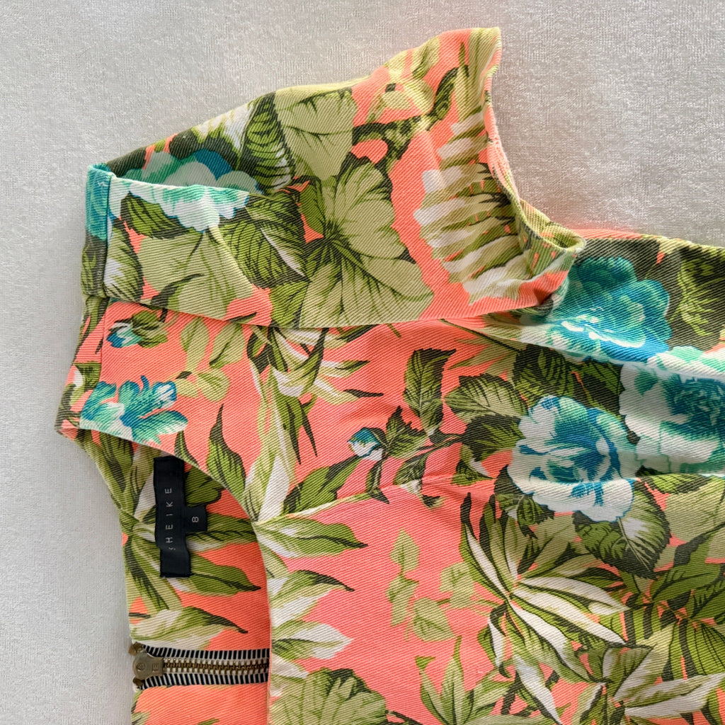 Sheike Floral Cotton Blend Mini Dress - Size 8 - Image 11