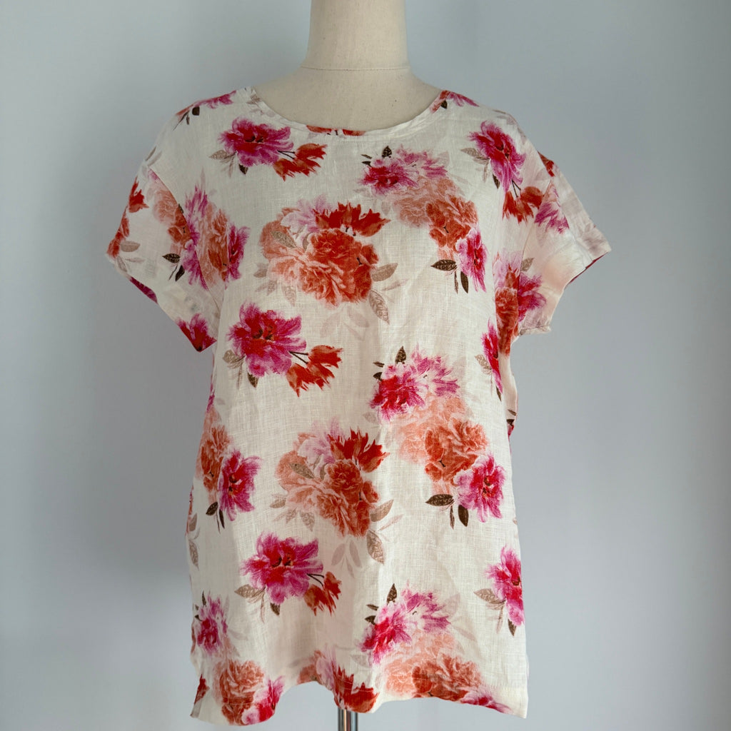 The Shanty Corporation Floral Linen Top - Lightweight Breathable Summer Essential - Image 9