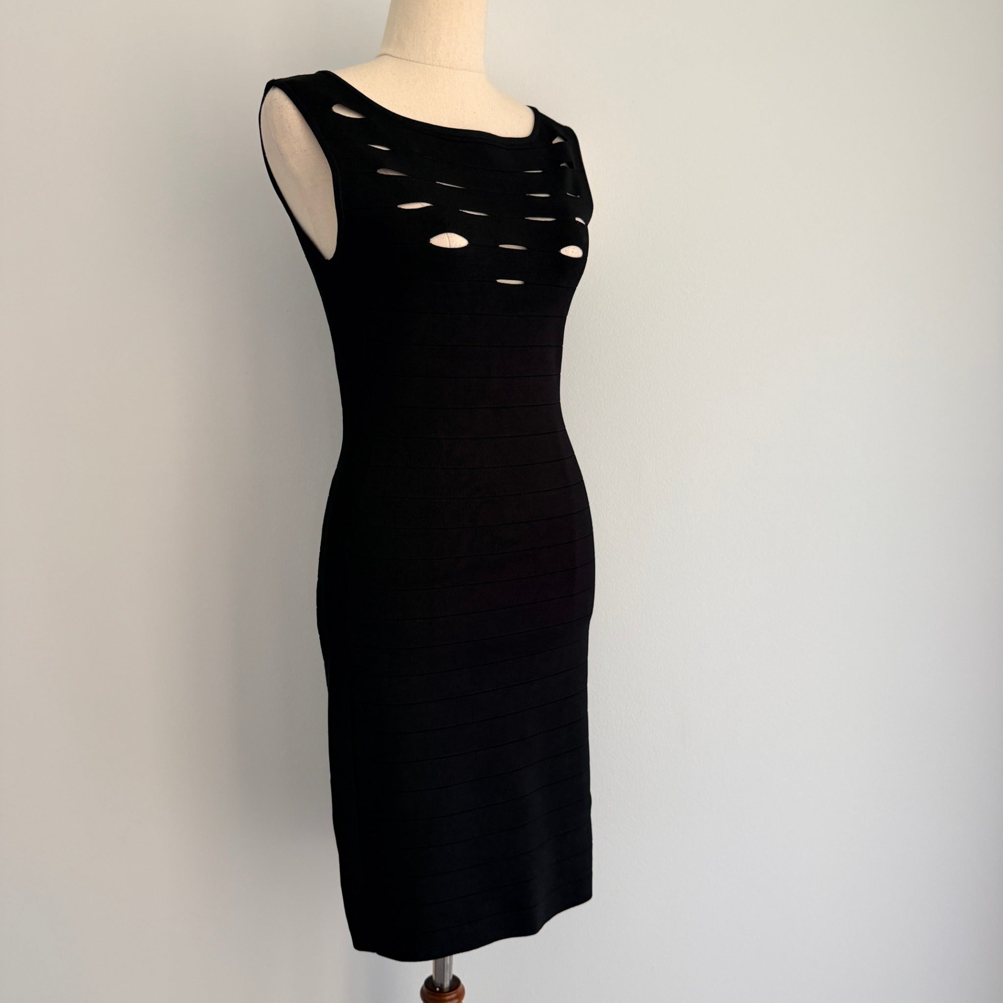 Karen Millen Black Bandage Dress Cutout Bodycon Size 2 Evening Party EPC - Image 10