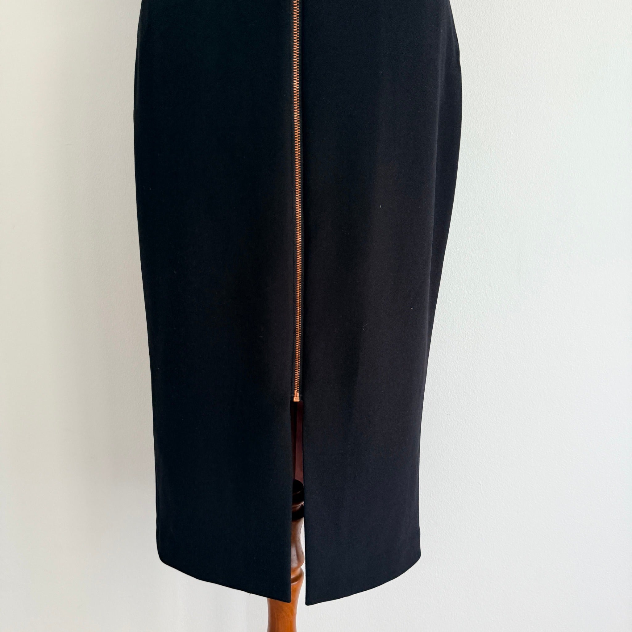 Portmans Colour Block Midi Dress Front Zip Detail Size 10 Casual - Image 12