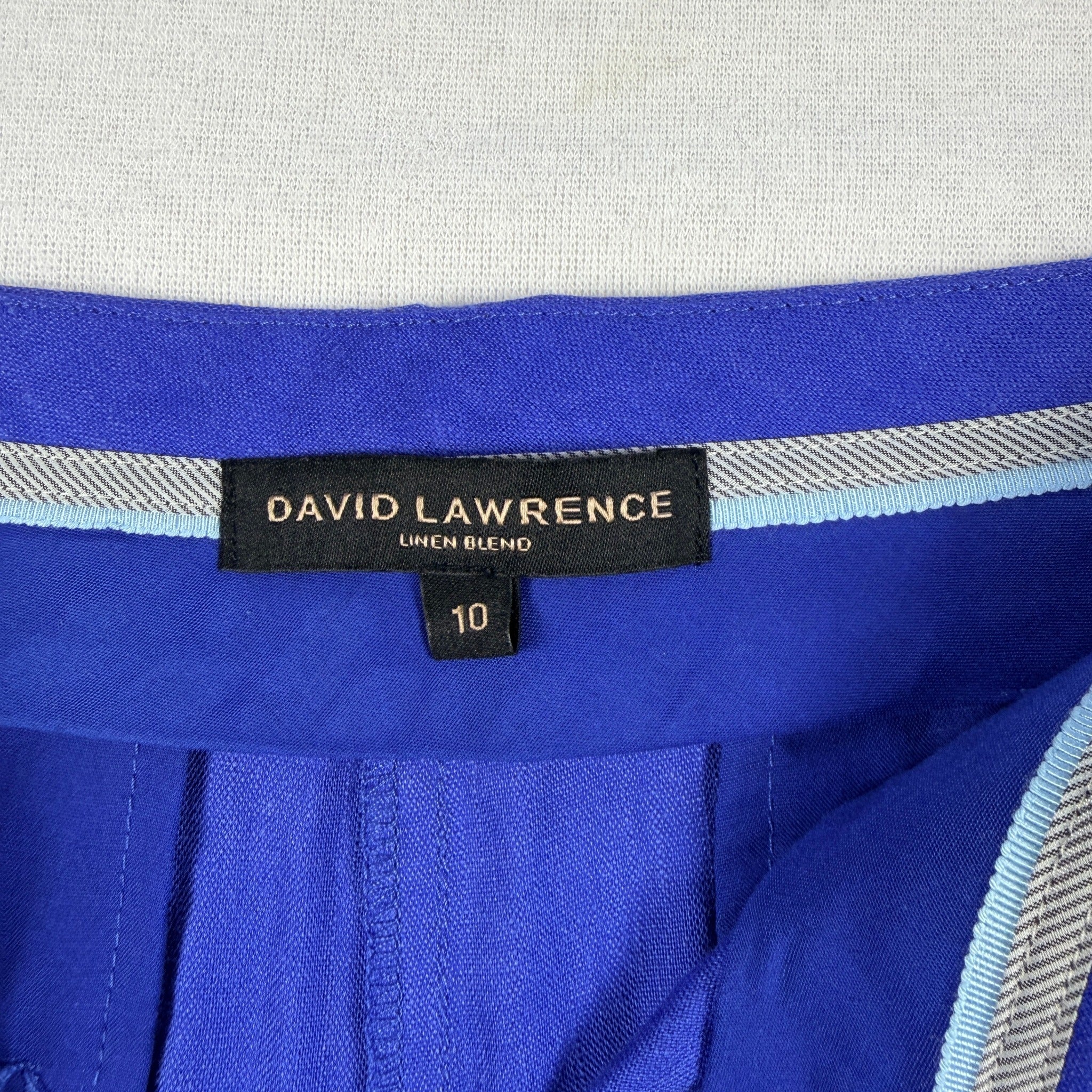 David Lawrence Helene Linen Short Azure Blue Size 10 Bermuda Tailored BNWT - Image 5