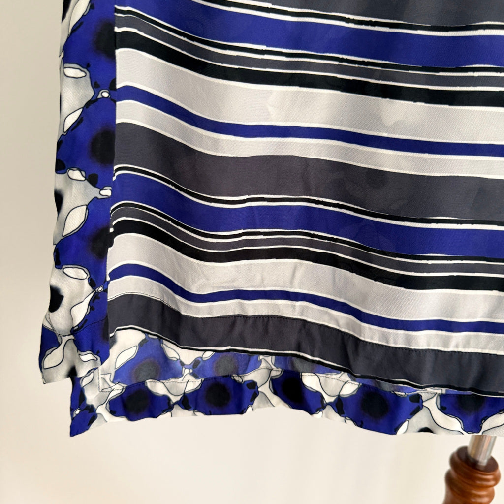 Verge Valen Top Blue Striped Viscose Blouse Womens Size XXL Designer BNWT - Image 9