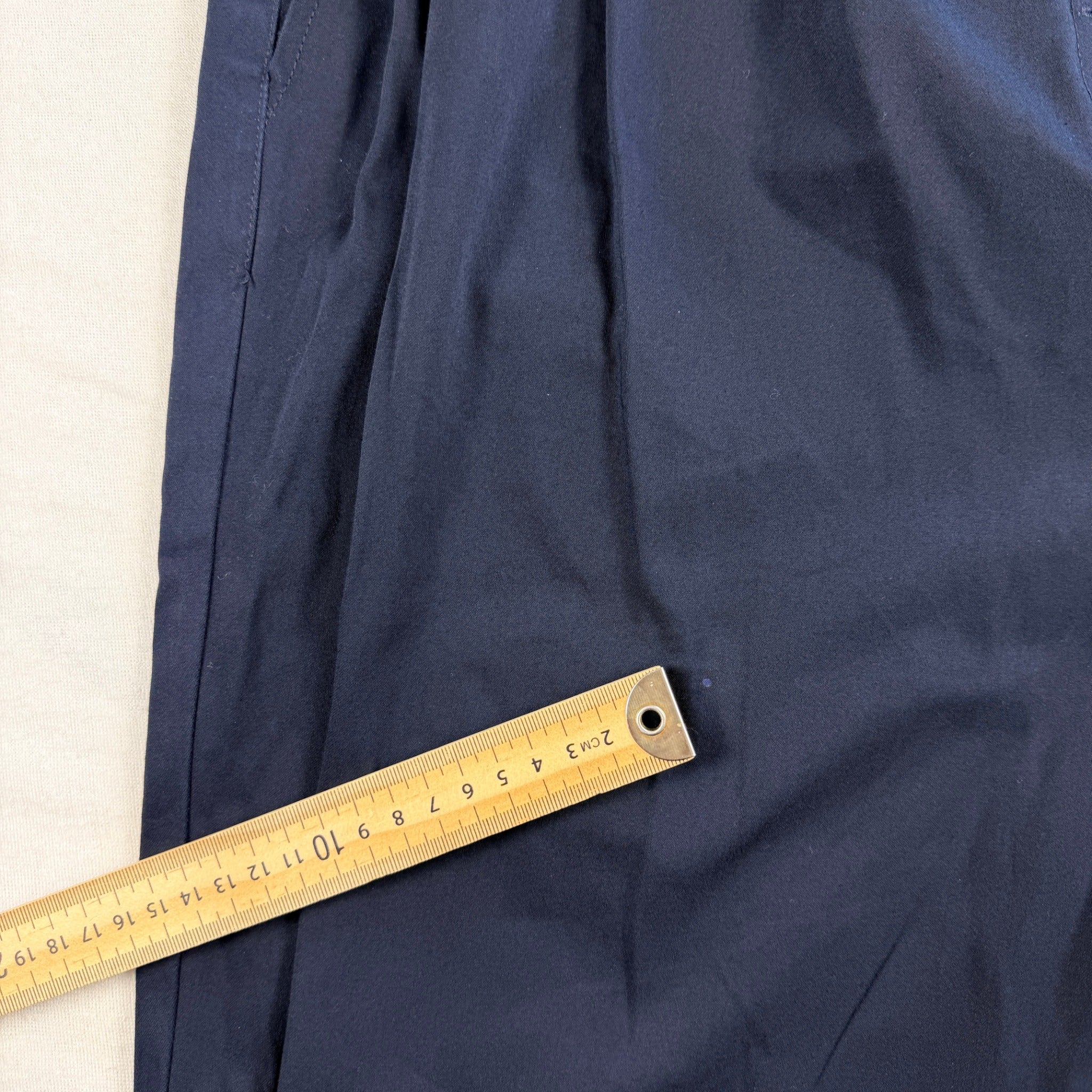 Scanlan Theodore Navy Belted High Waist Tapered Pants Sz 12 Cotton Blend - Image 18