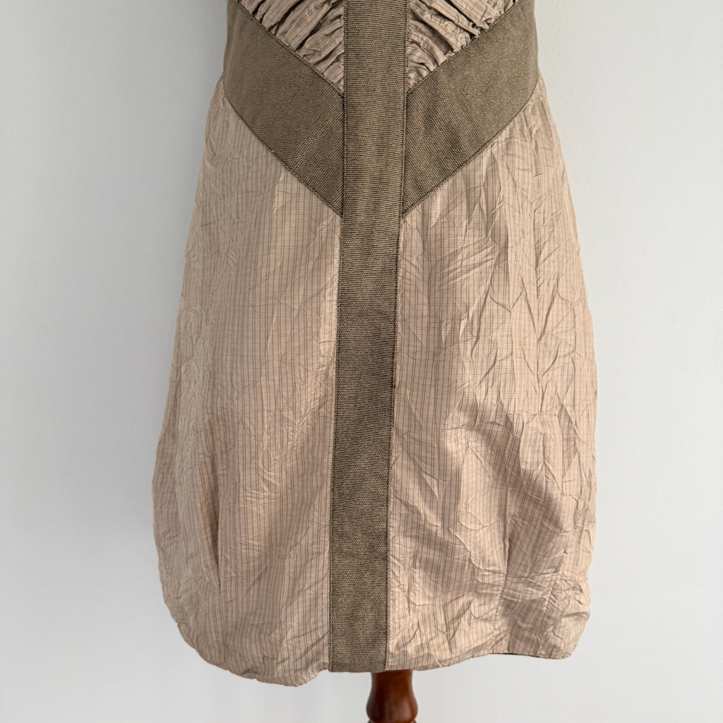 Manning Cartell Beige Polyester Strapless Dress Sz 12 Swarovski Crystal Party - Image 10