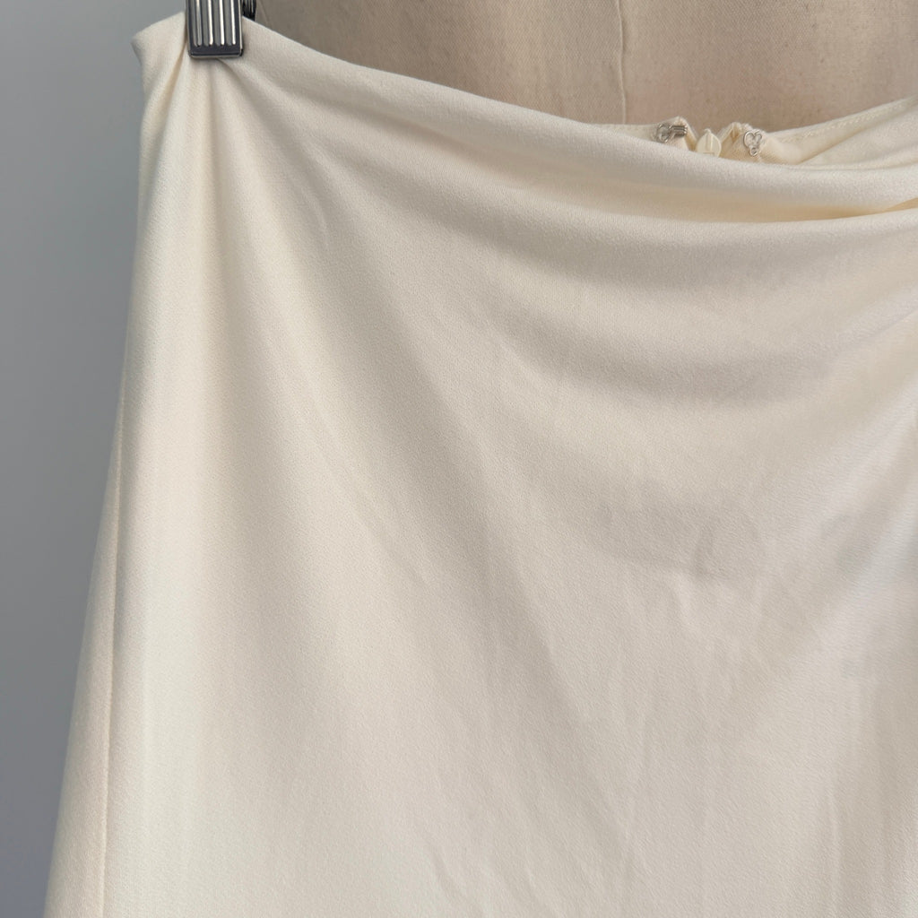 Tussah Sawyer Maxi Skirt Sz 12 Cream Polyester Draped Beaded Detail Event NWT - Image 6