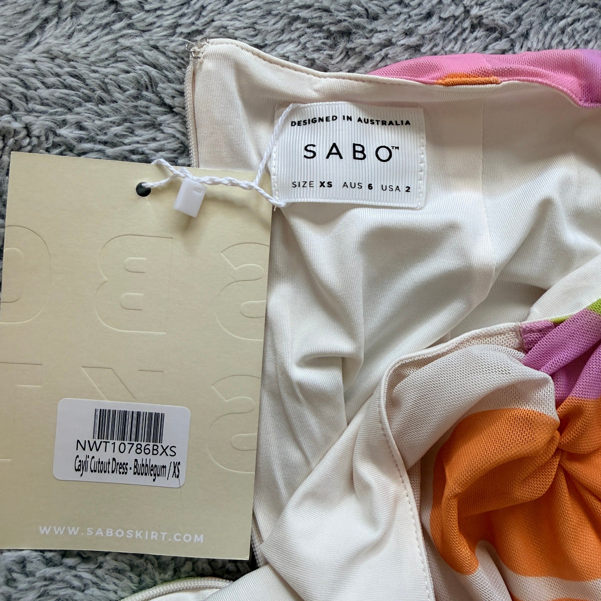 Sabo Cayli Cutout Dress Bubblegum Multi-Colour Size XS AU 6 NWT - Image 5