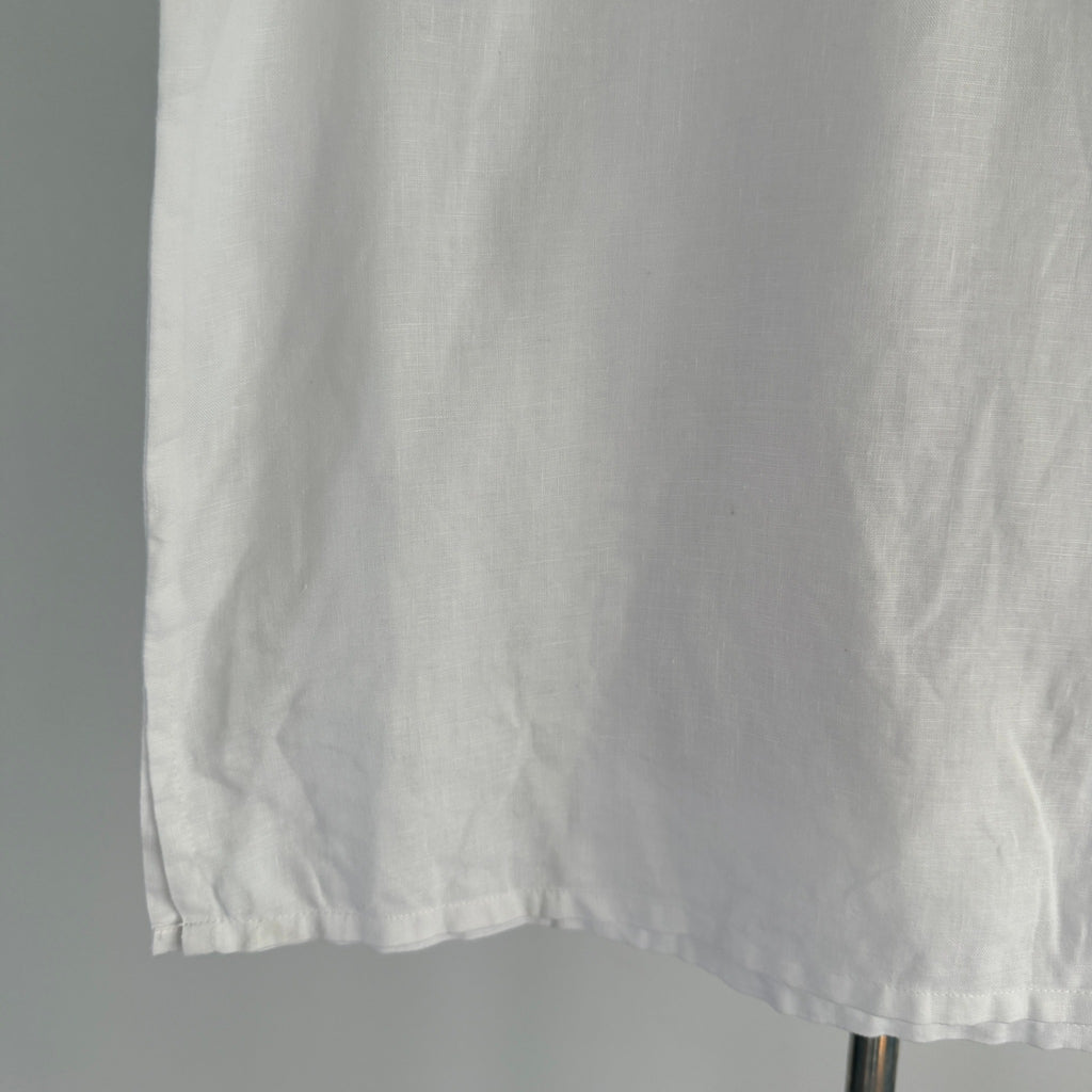 Spring Breeze White Linen Sleeveless Top Sz XXXL Floral Embroidered Summer - Image 10