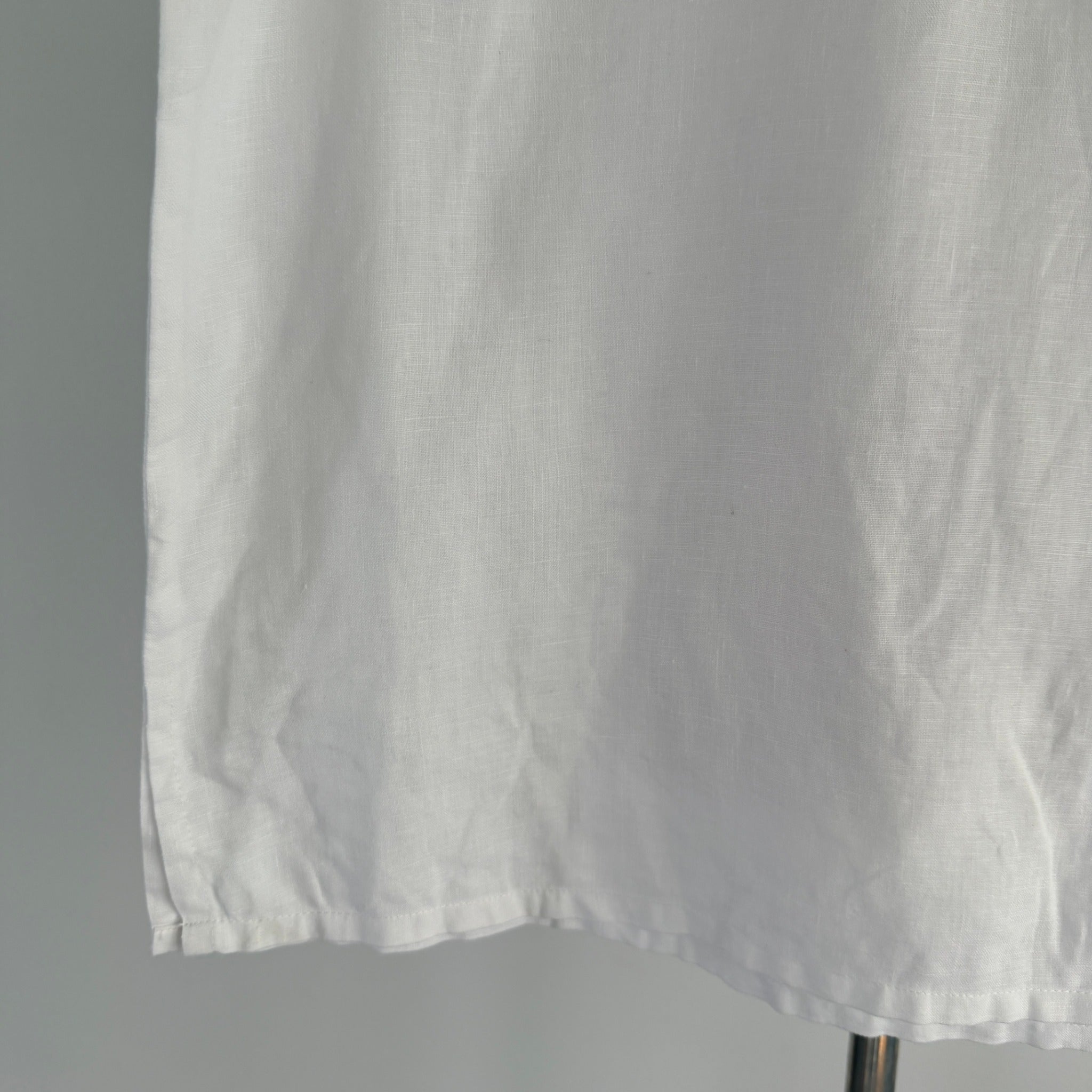 Spring Breeze White Linen Sleeveless Top Sz XXXL Floral Embroidered Summer - Image 10