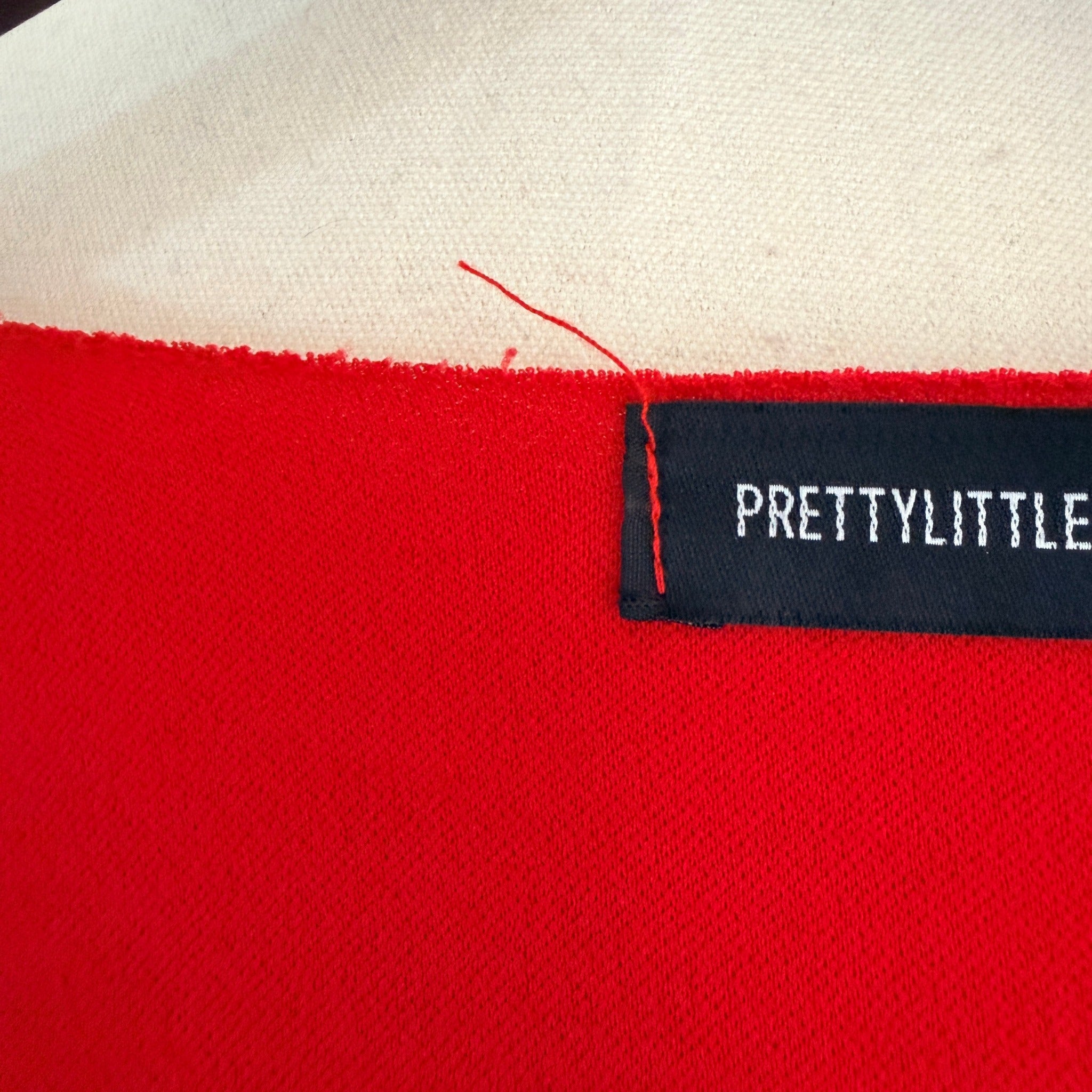 PrettyLittleThing Red Kimono Wrap Jacket Top Sz 20 V-Neck Party Evening - Image 12