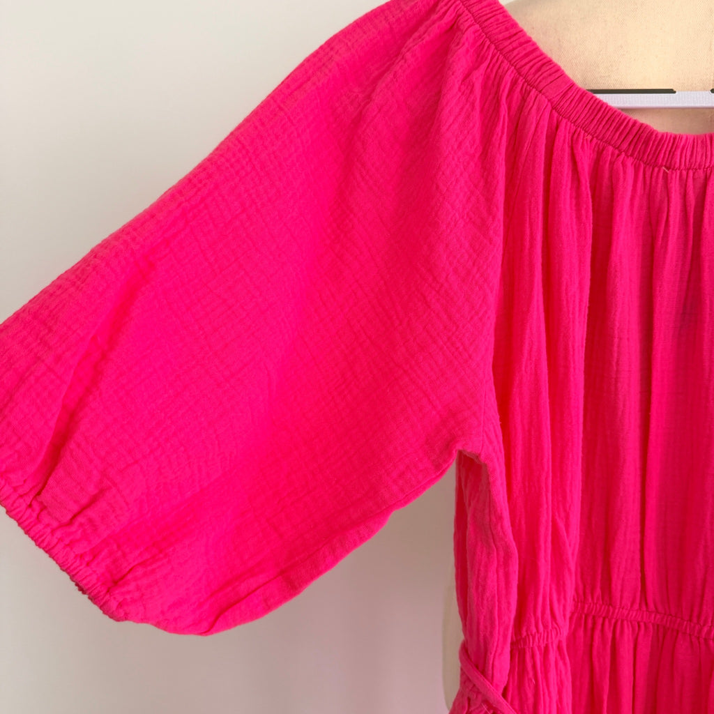 Sass Felix Tiered Midi Dress Hot Pink Size 14 BNWT Casual - Image 3