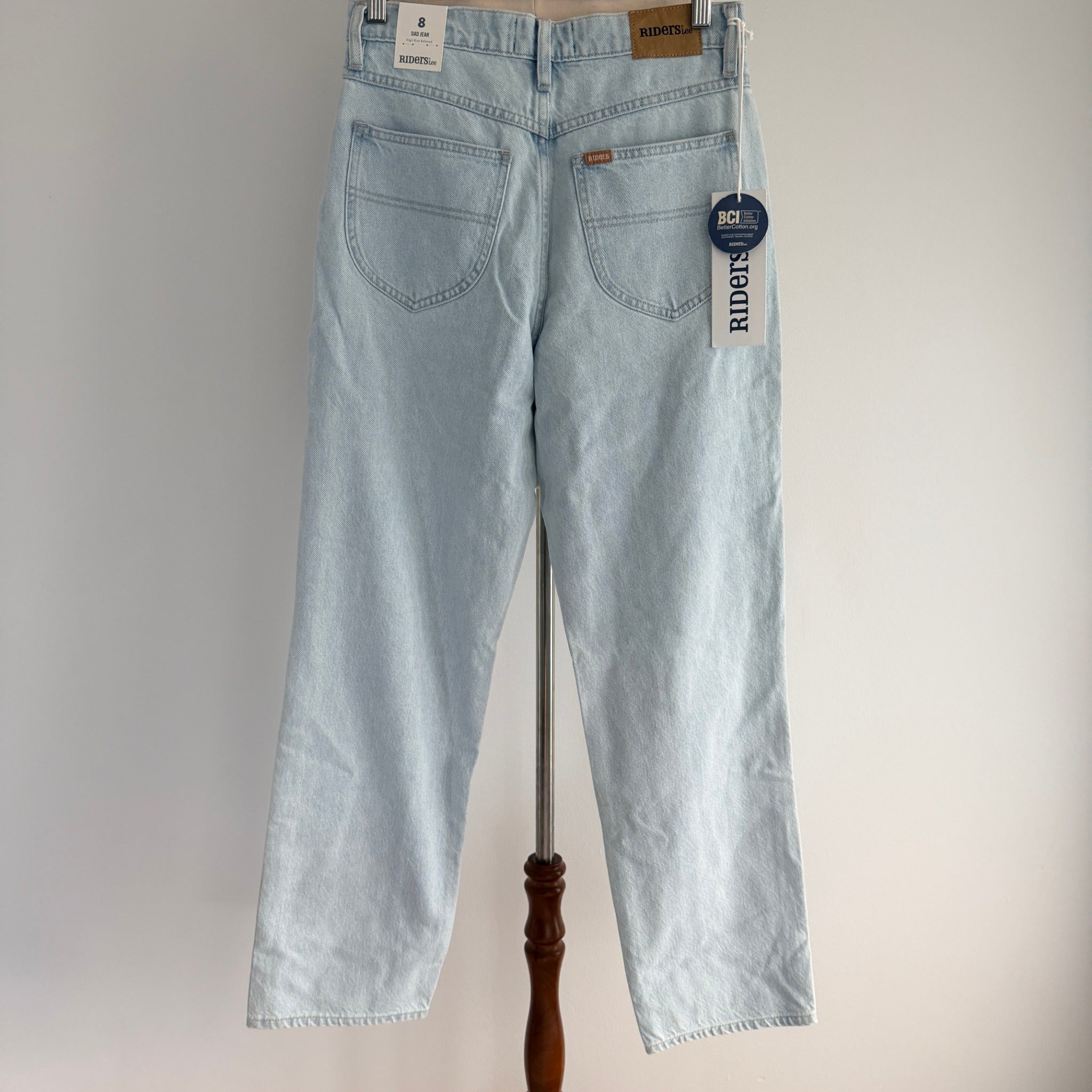 Riders by Lee Light Blue Denim Distressed Dad Jeans Size 8 High Rise Casual NWT - Image 2