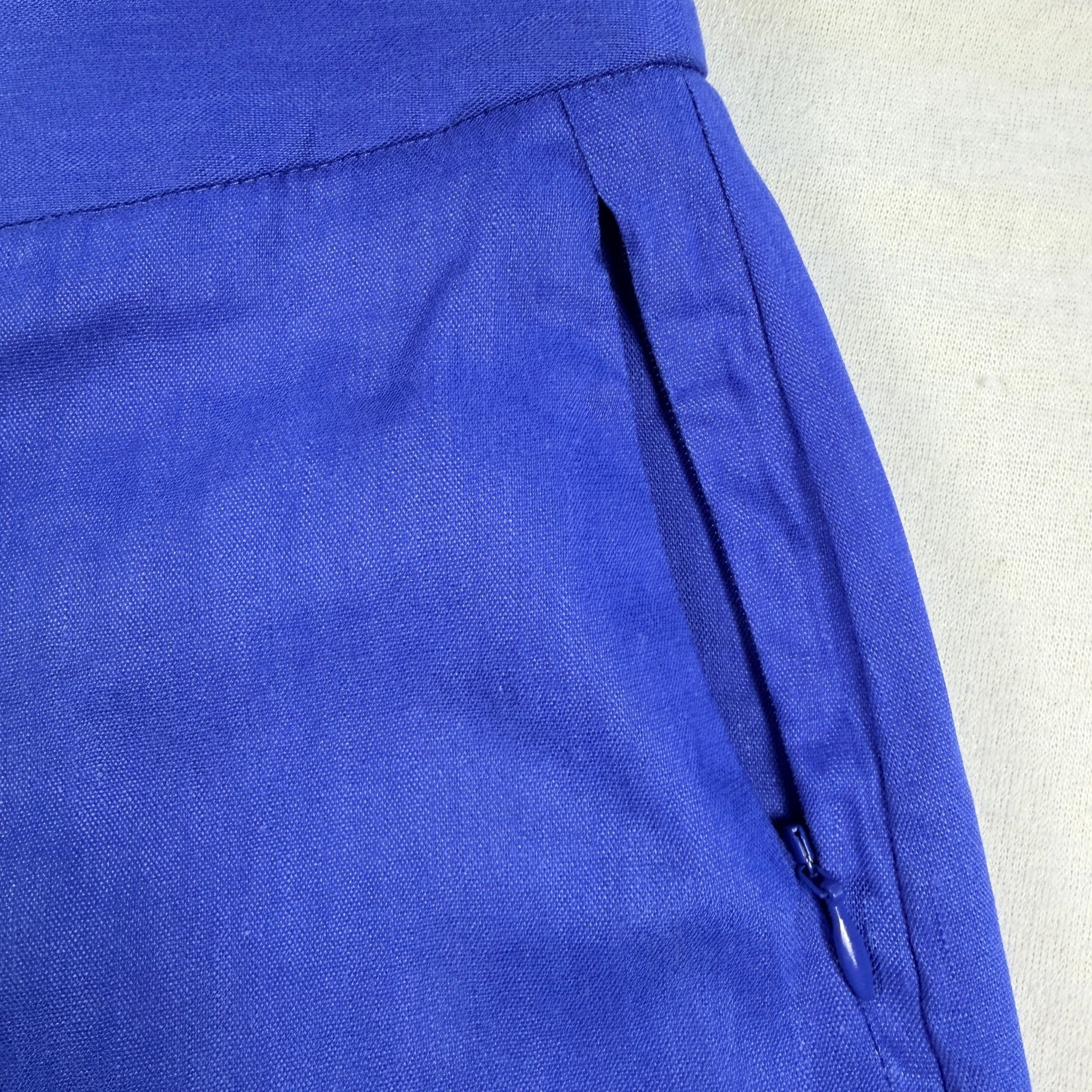 David Lawrence Helene Linen Short Azure Blue Size 10 Bermuda Tailored BNWT - Image 6