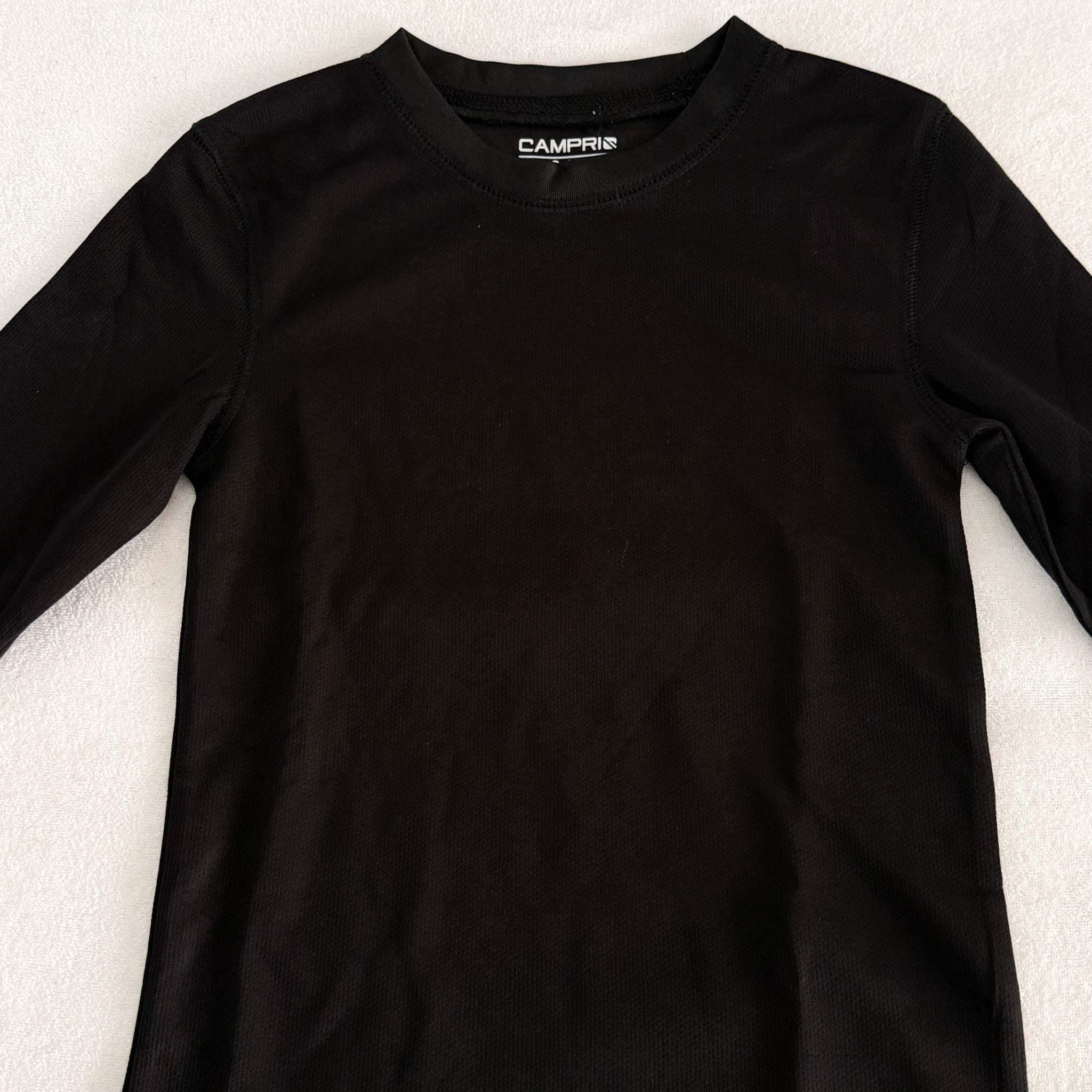 Camprio Black Junior Thermal Base Layer Top Size 9-10 Yrs Sports Long Sleeve - Image 6