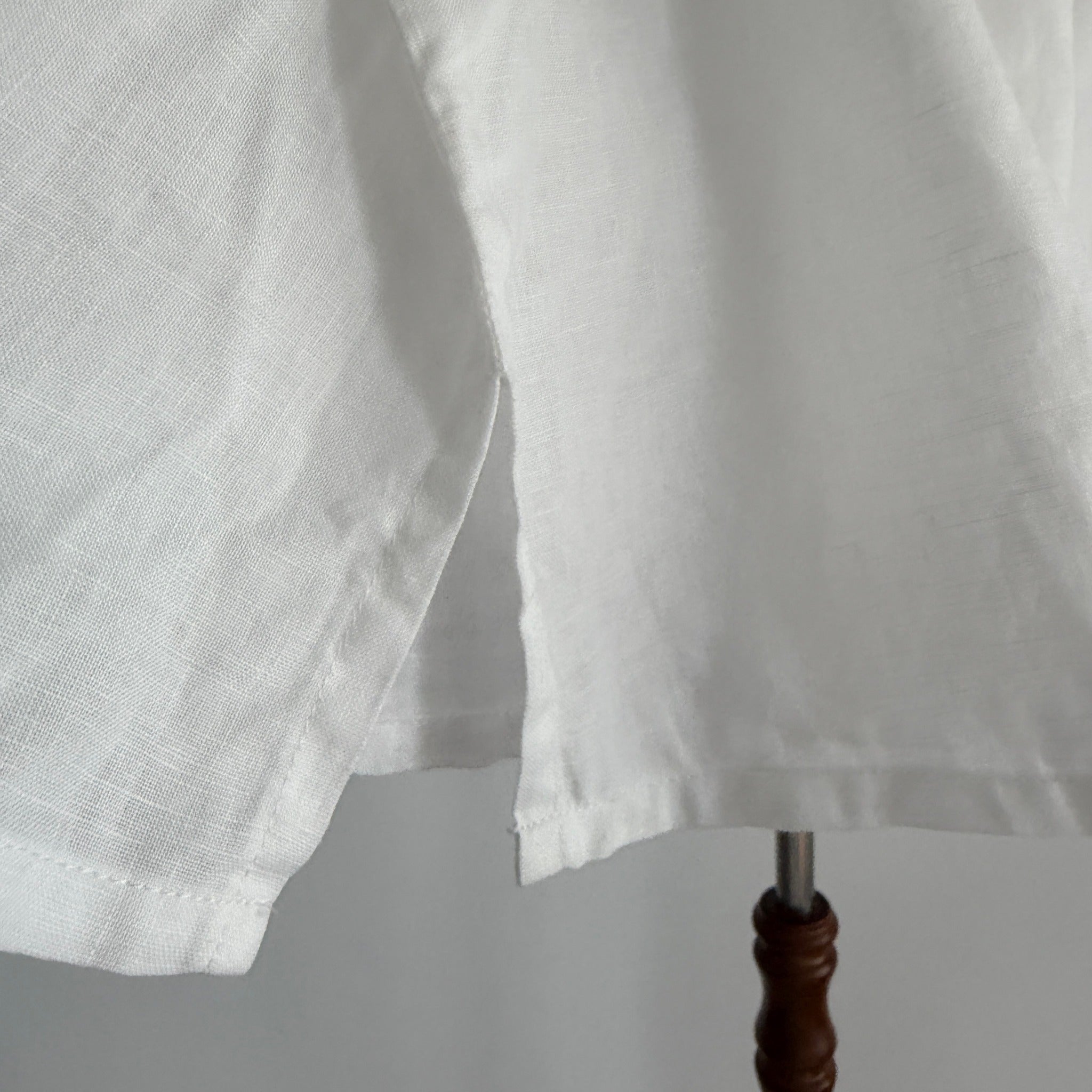 Spring Breeze White Linen Sleeveless Top Sz XXXL Floral Embroidered Summer - Image 5