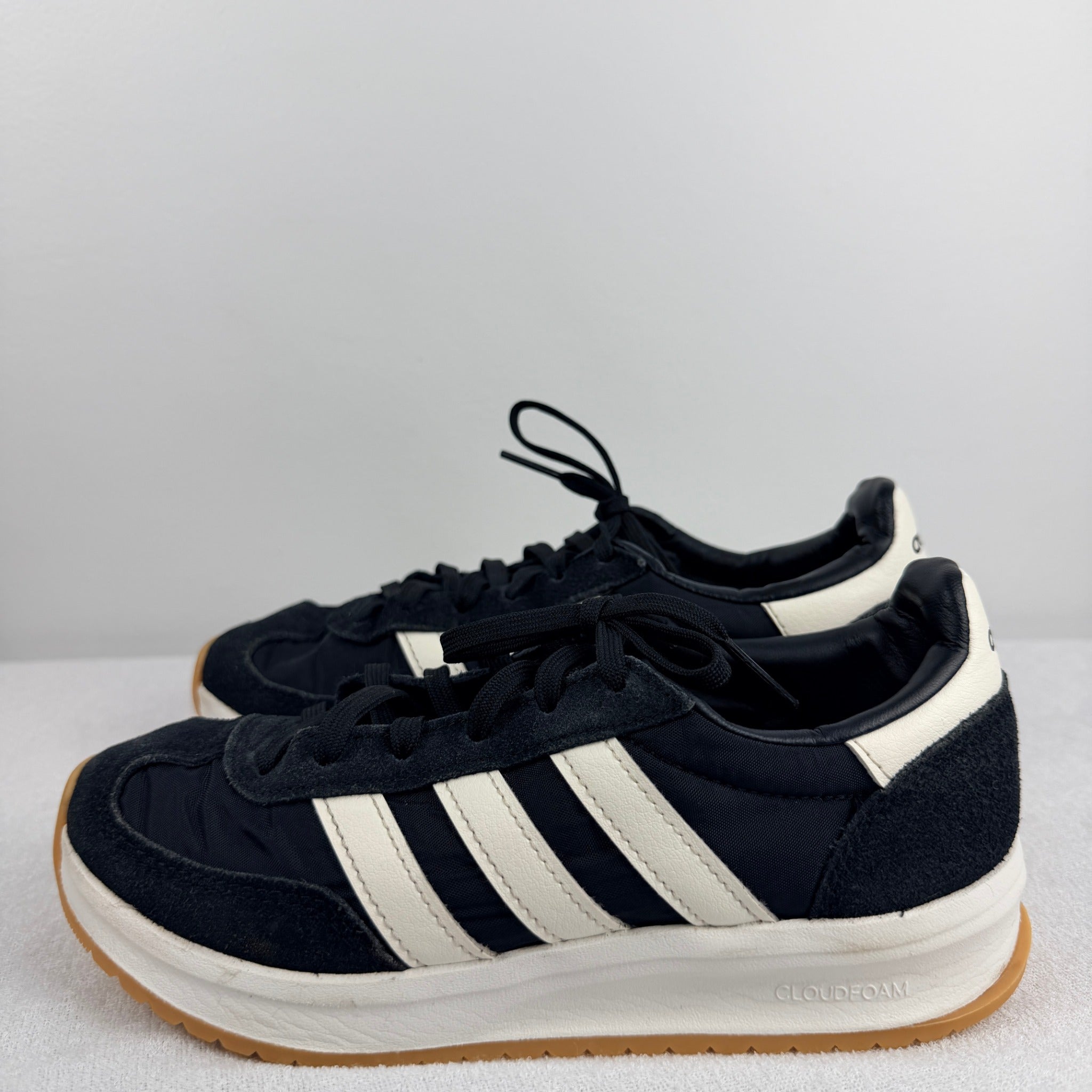 Adidas RUN 70s 2.0 Cloudfoam Black Youth Kids Size 5.5 Comfort Trainers Shoes  - Image 1
