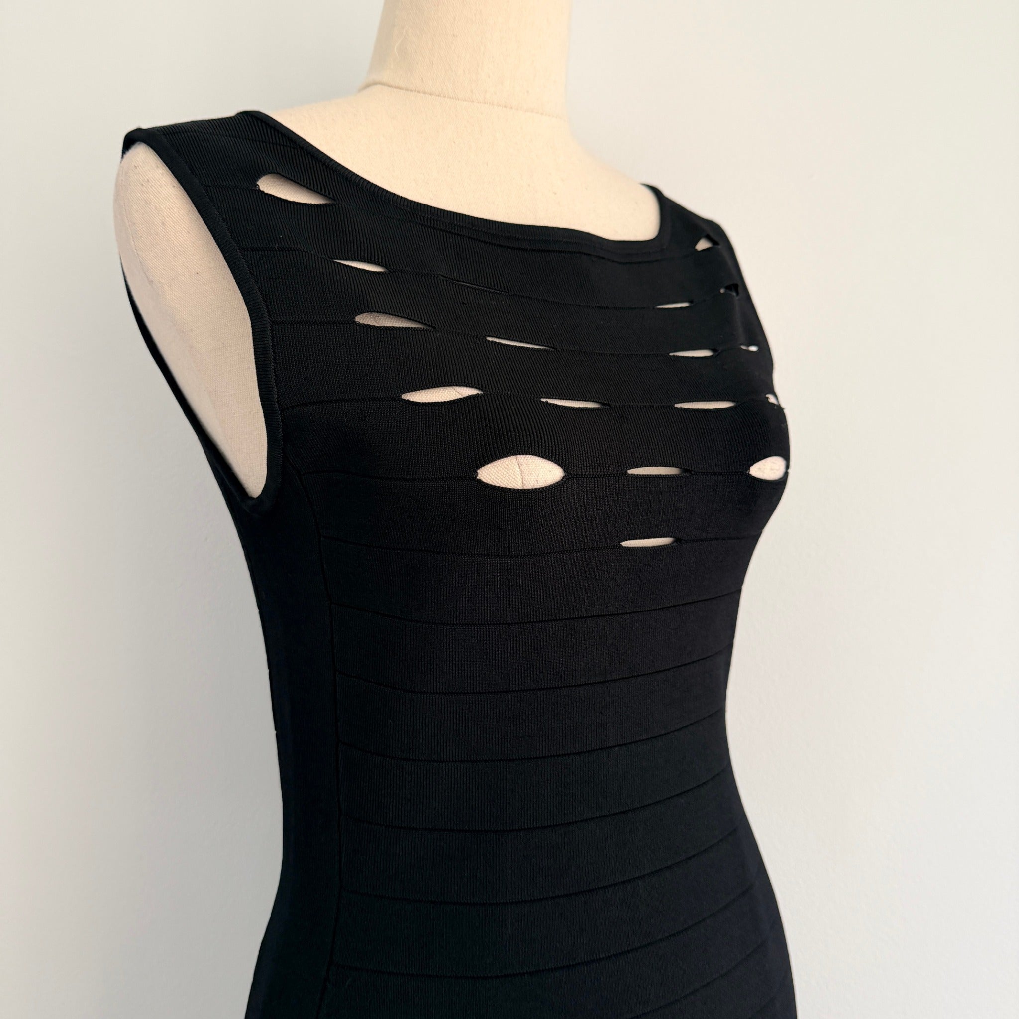 Karen Millen Black Bandage Dress Cutout Bodycon Size 2 Evening Party EPC - Image 11