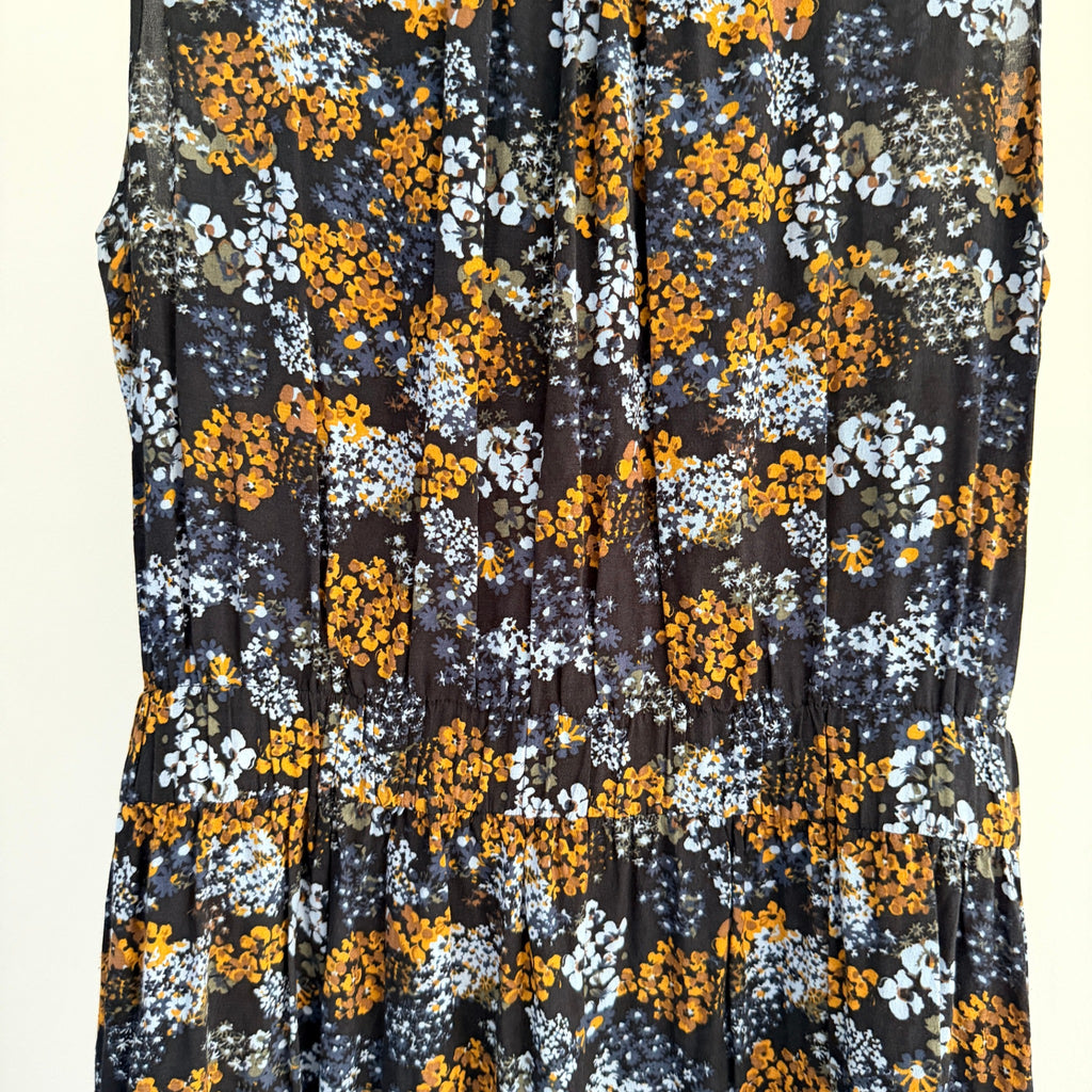 UNIQLO Womens Floral Print Viscose Sleeveless Shift Dress Size M Summer Casual - Image 11