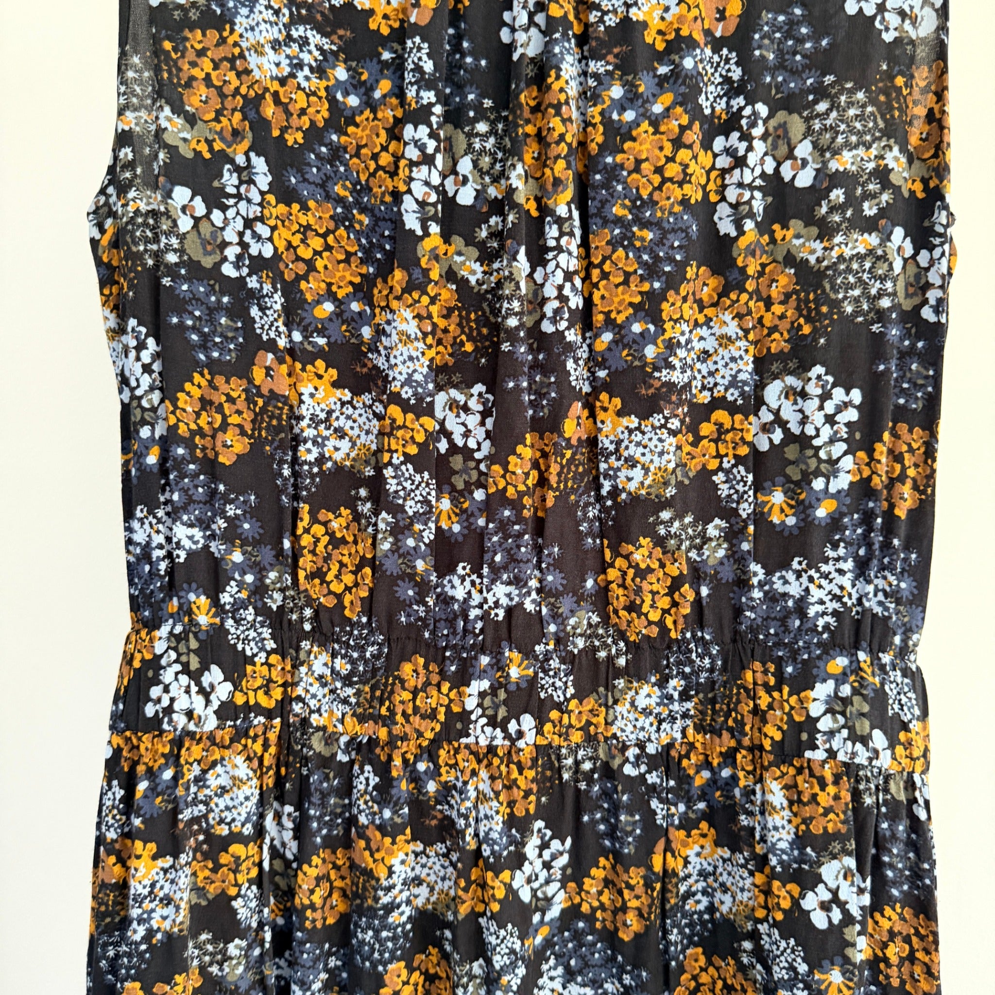 UNIQLO Womens Floral Print Viscose Sleeveless Shift Dress Size M Summer Casual - Image 11