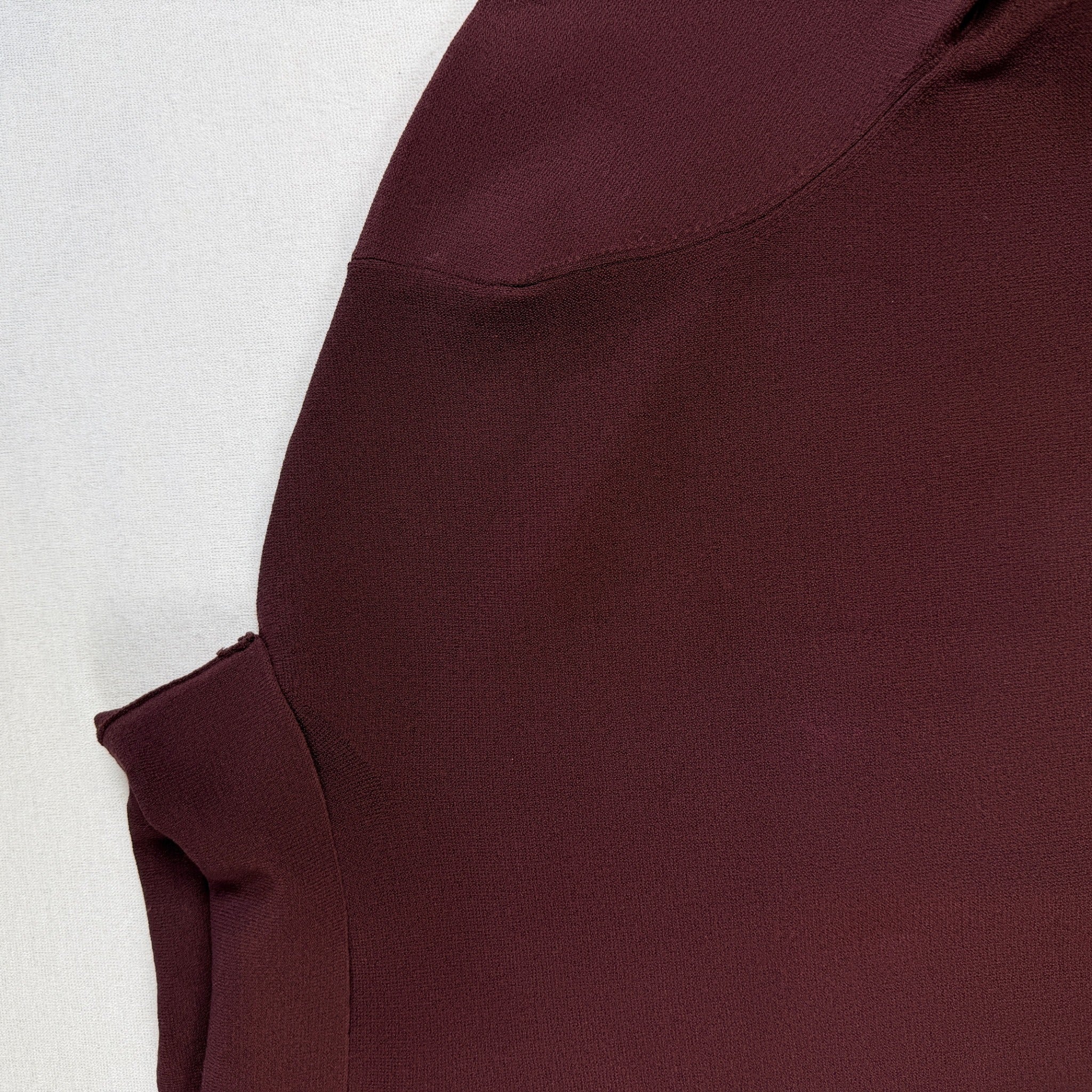 Scanlan Theodore Burgundy Longline Turleneck Knit Top Size m Funnel Neck - Image 7