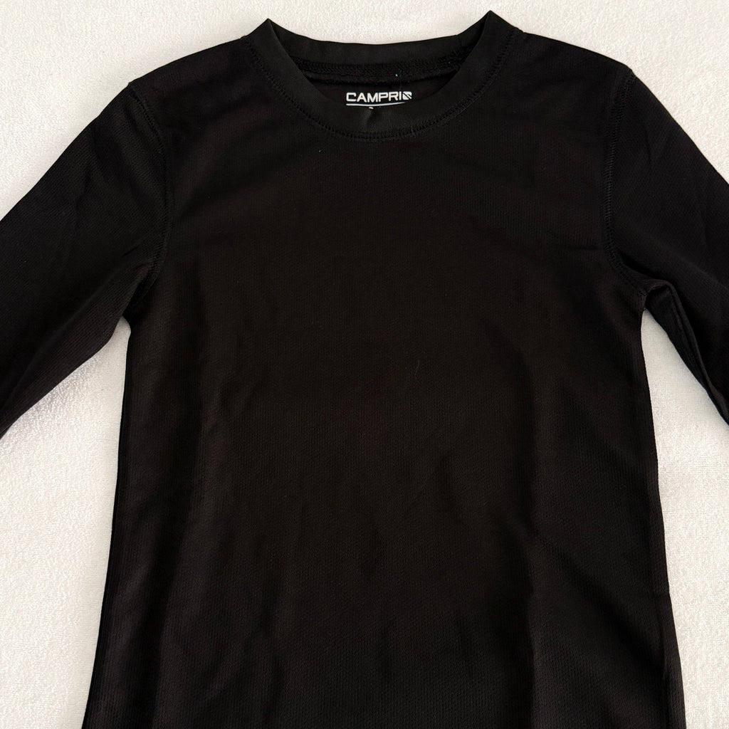 Camprio Black Junior Thermal Base Layer Top Size 9-10 Yrs Sports Long Sleeve - Image 6