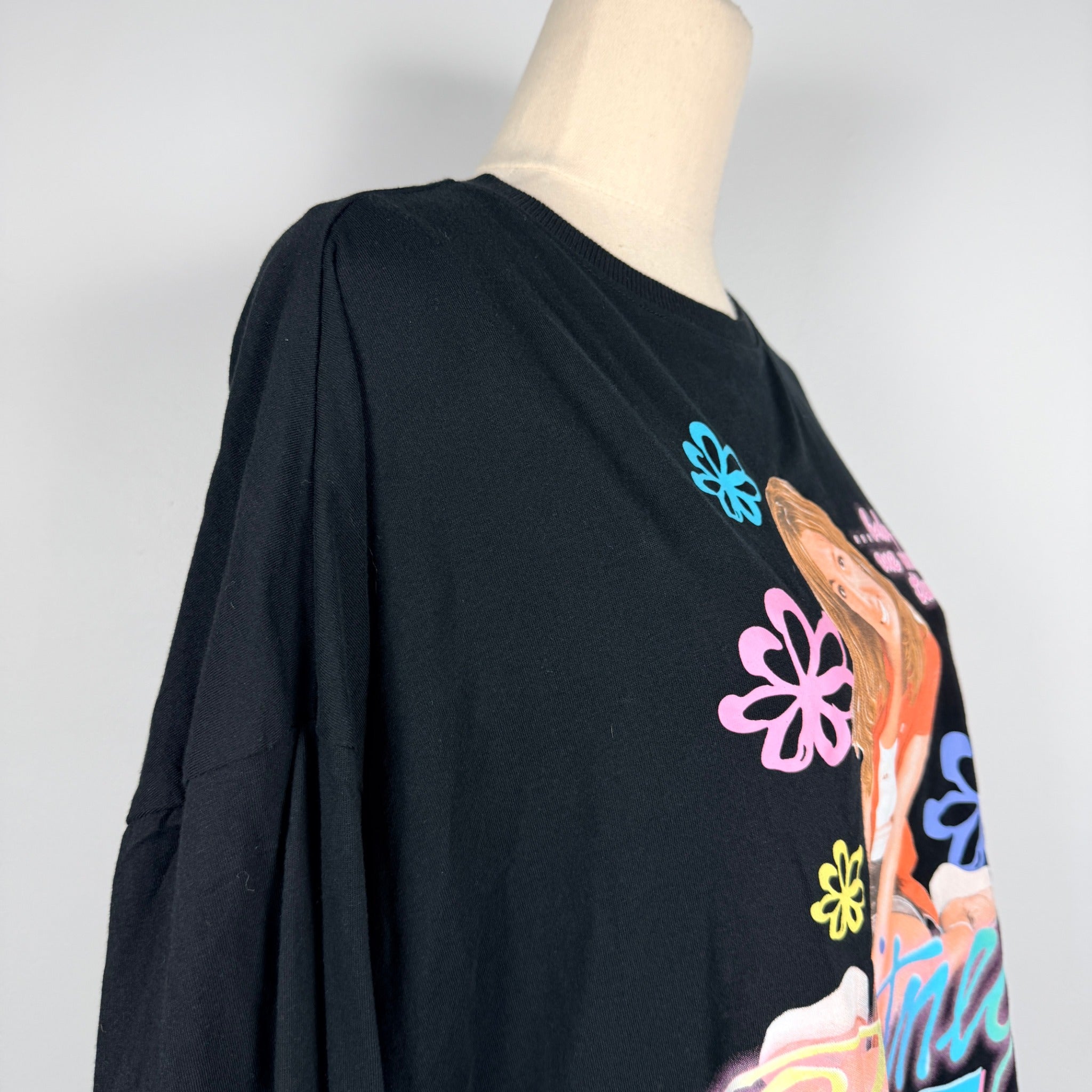 Britney Spears Black Cotton Long Sleeve Crop Top Size 12 Graphic Tour Tee Casual - Image 10