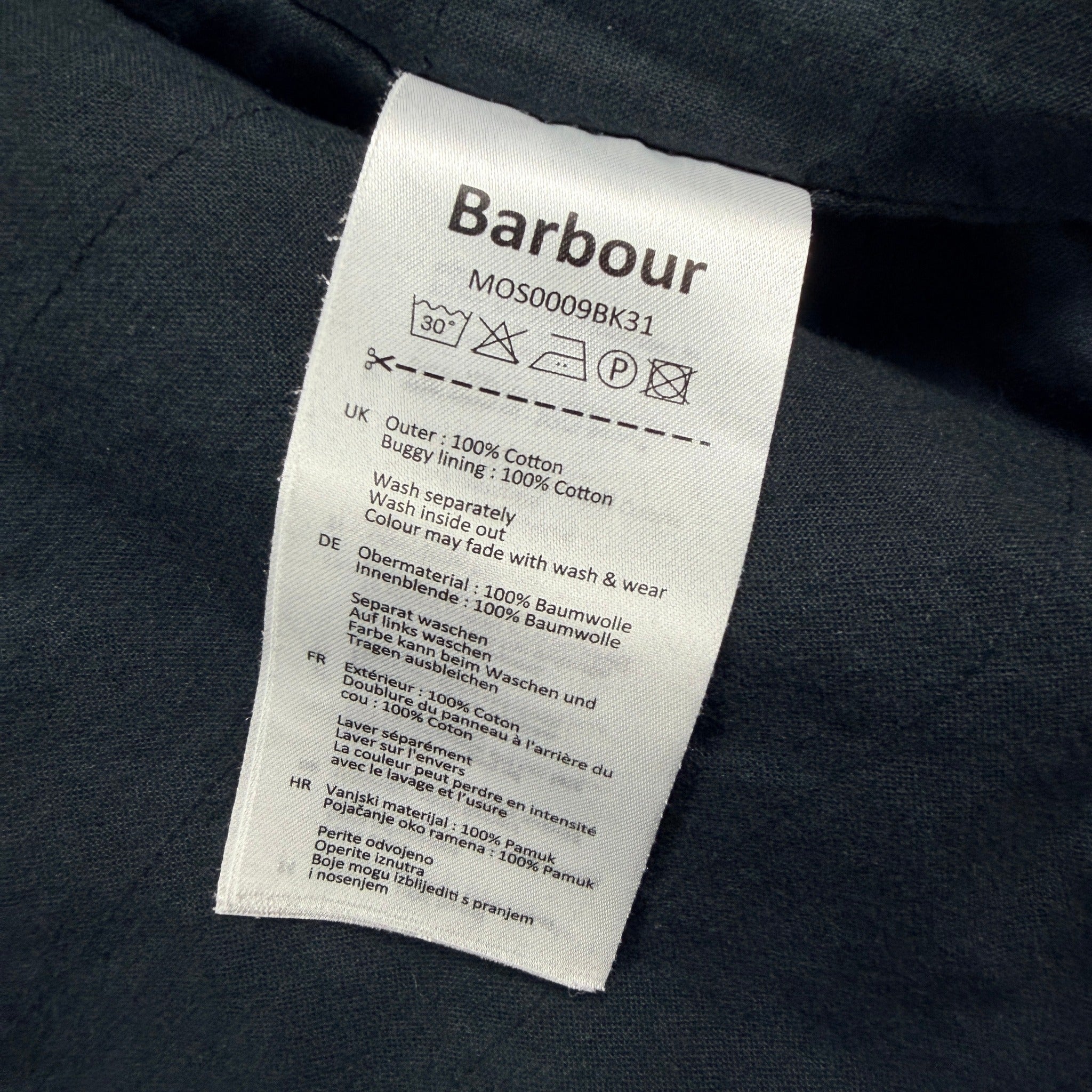 Barbour International Quilted Mens Jacket Black Size S Classic Style - Image 12