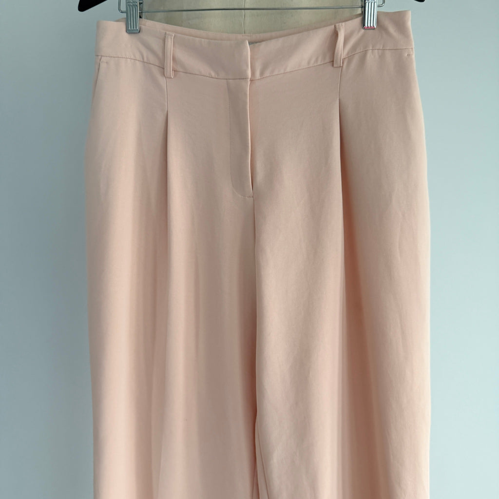 Tokito Petites Womens Blush Pink Recycled Polyester Wide Leg Trousers Size 12 - Image 11