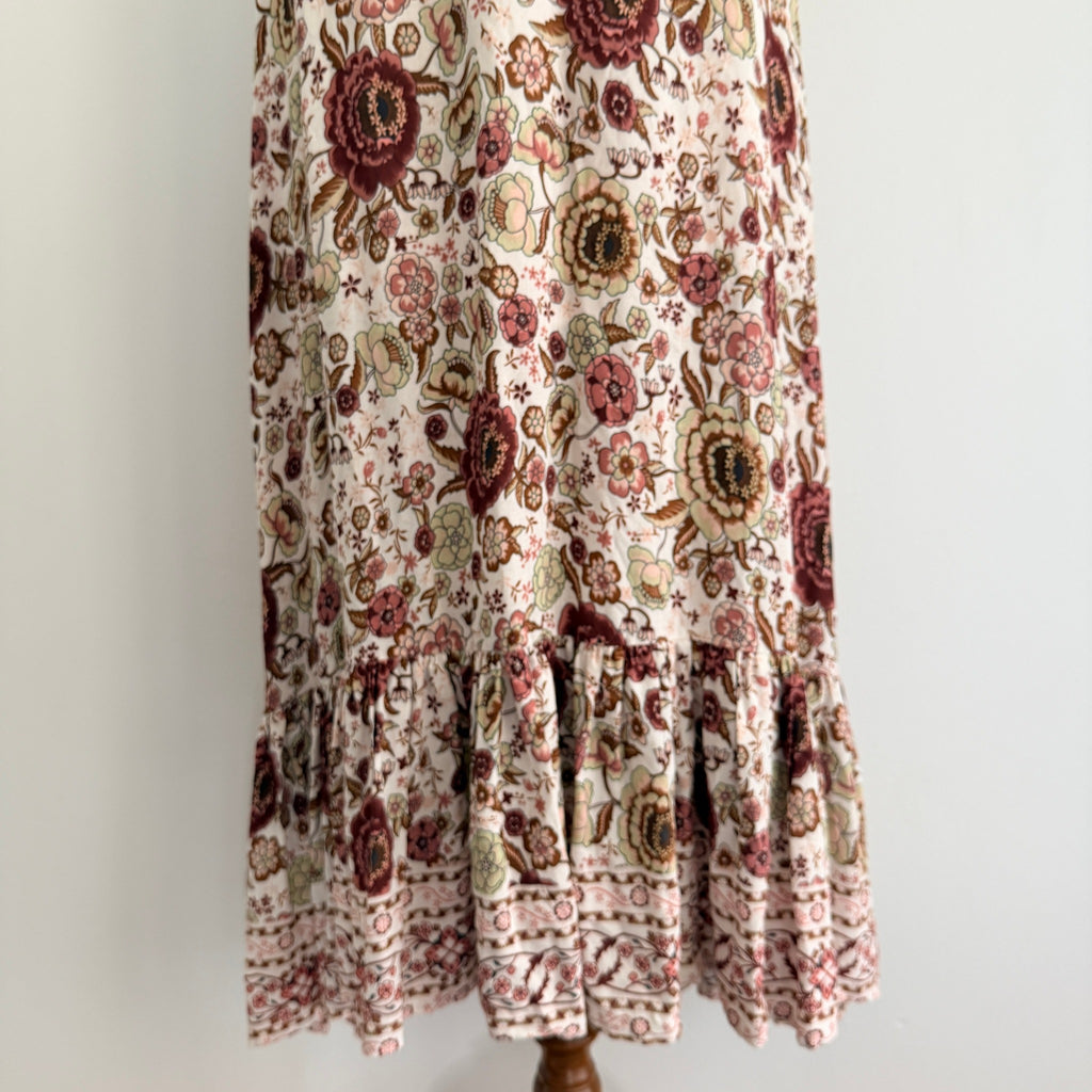 White Closet Womens Sz 8 Rayon Floral Maxi Dress Tie Shoulder Boho Summer - Image 17
