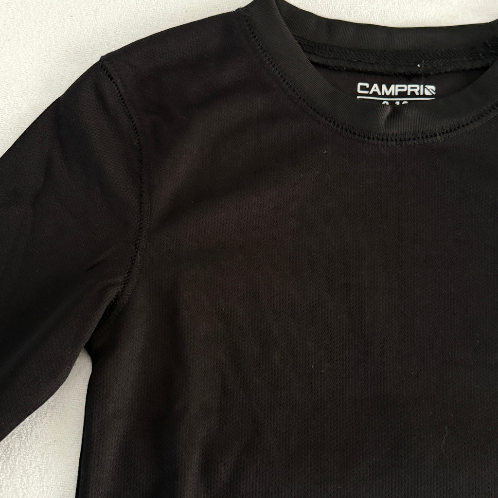 Camprio Black Junior Thermal Base Layer Top Size 9-10 Yrs Sports Long Sleeve - Image 7