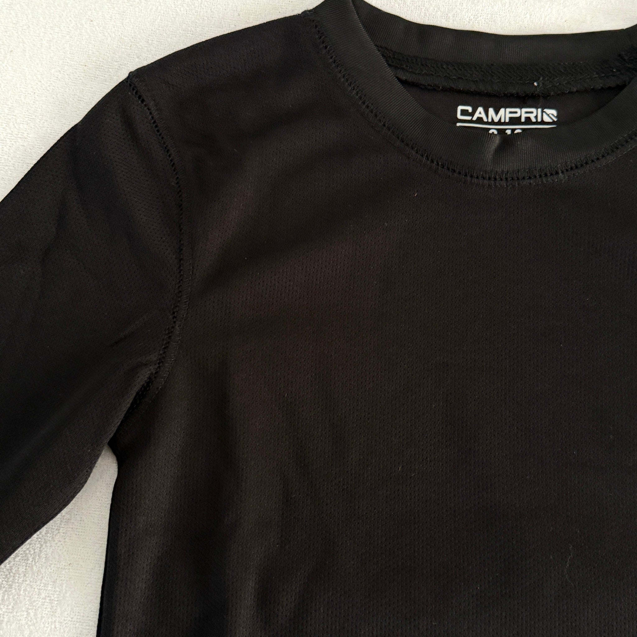 Camprio Black Junior Thermal Base Layer Top Size 9-10 Yrs Sports Long Sleeve - Image 7