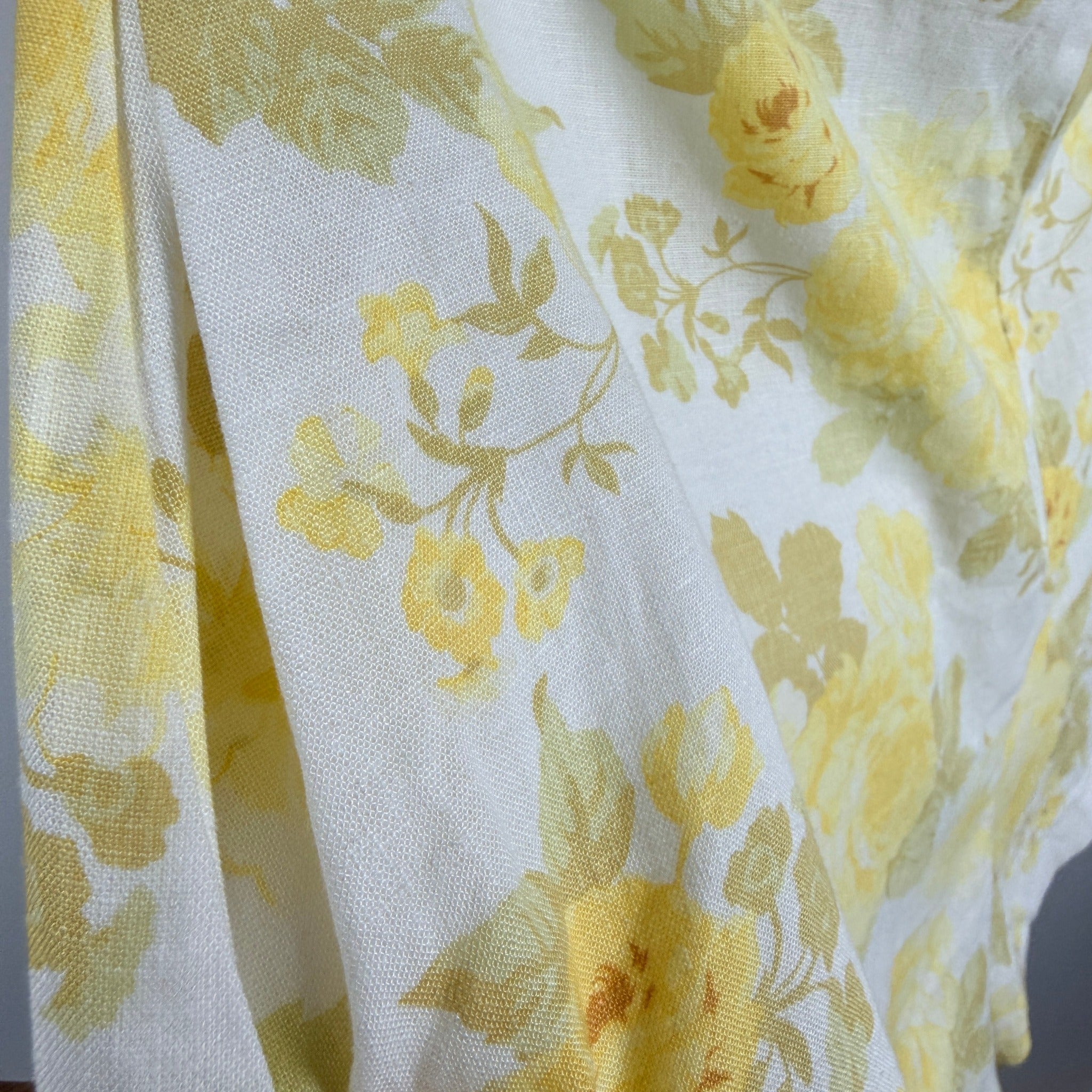Dotti Yellow Floral Linen Blend Shorts - Size 12 - Image 7