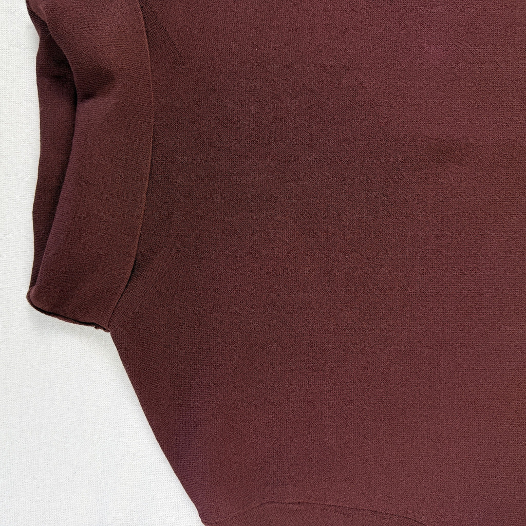 Scanlan Theodore Burgundy Longline Turleneck Knit Top Size m Funnel Neck - Image 11