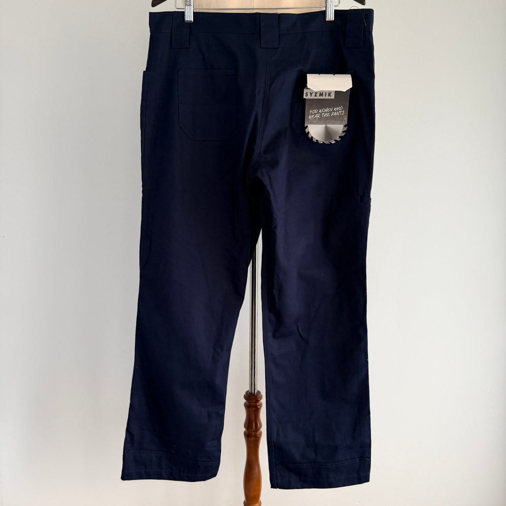 Syzmik Womens Navy Cotton Utility Cargo Pants Size 16 UPF50+ Workwear BNWT - Image 2