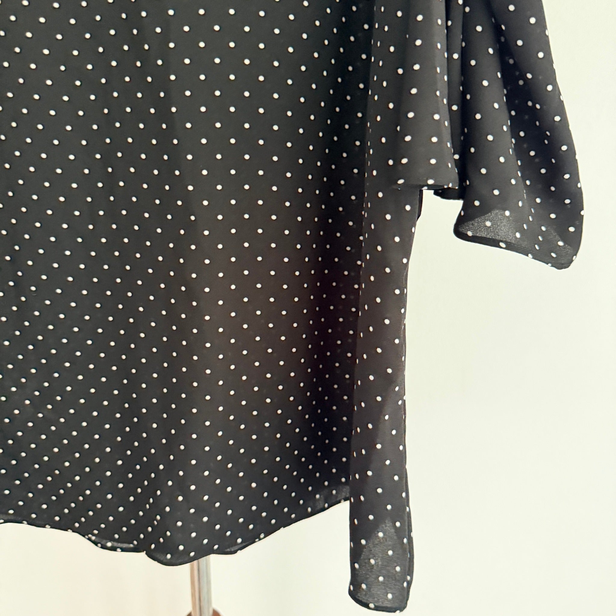 City Chic Polka Dot Black Polyester Frill Off Shoulder Top Size M BNWT NWT - Image 12