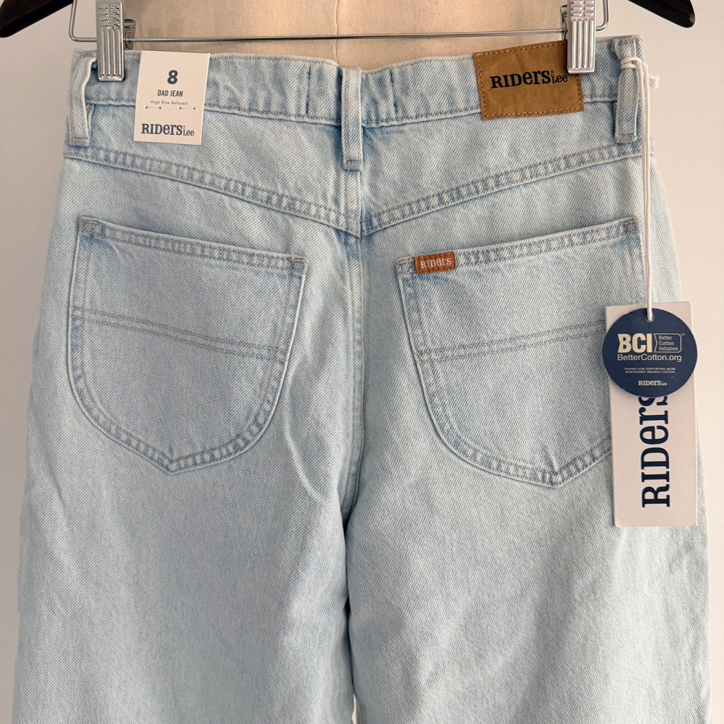Riders by Lee Light Blue Denim Distressed Dad Jeans Size 8 High Rise Casual NWT - Image 4