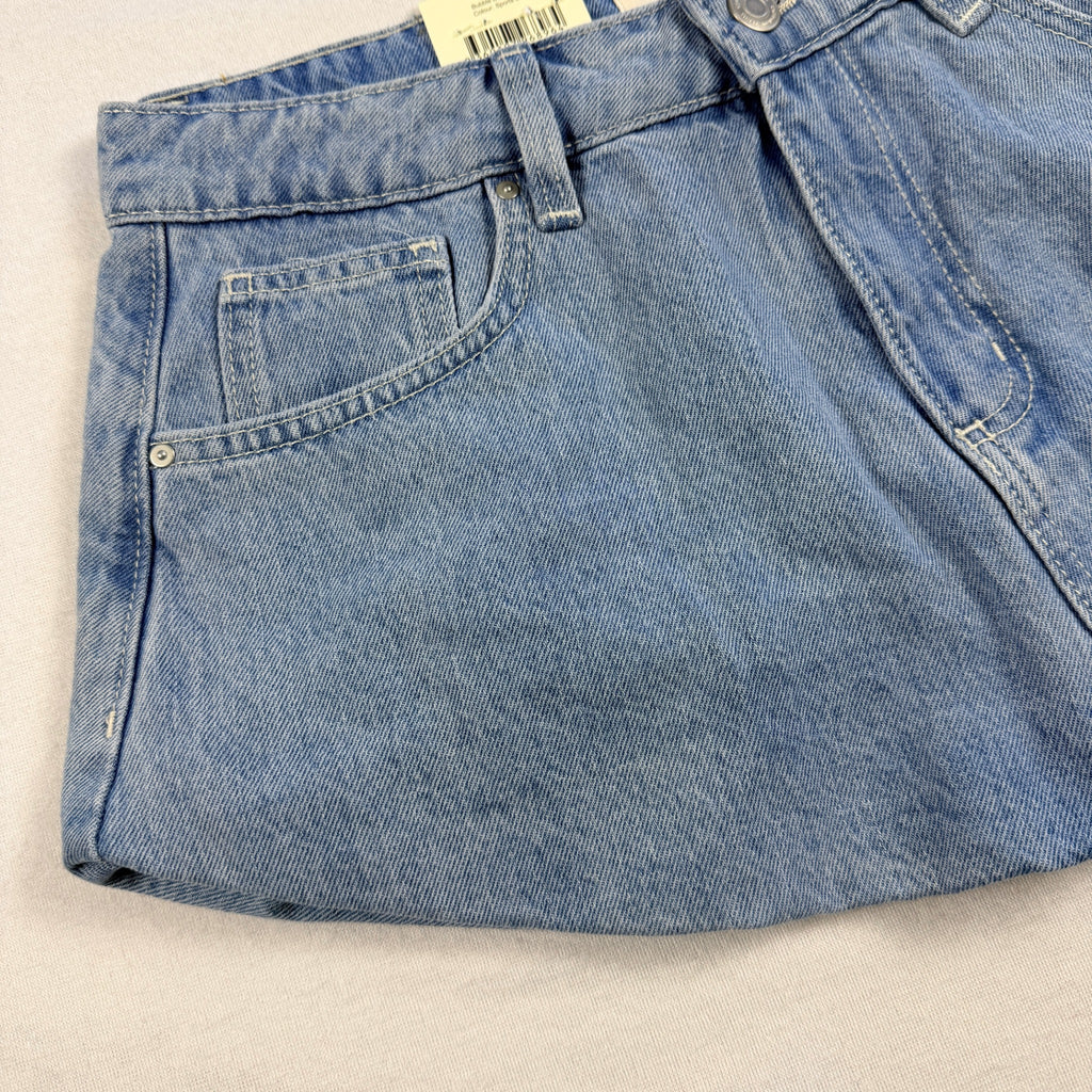 Cotton On Bubble Denim Skirt Sports Blue Cotton Size 26 Y2K Mini BNWT - Image 13