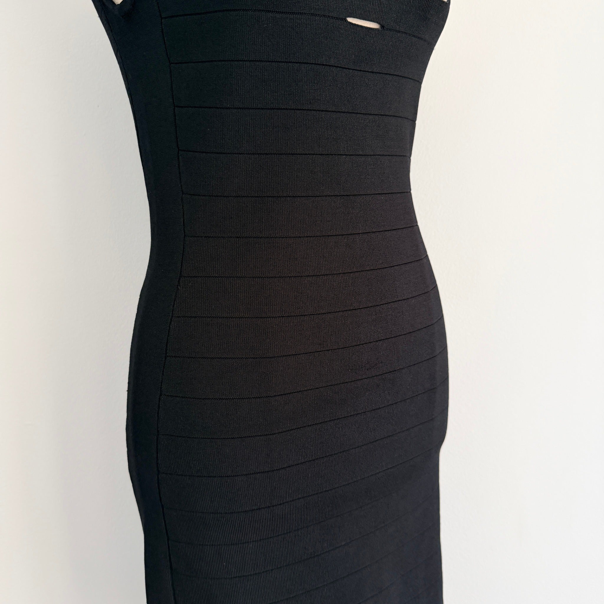Karen Millen Black Bandage Dress Cutout Bodycon Size 2 Evening Party EPC - Image 12