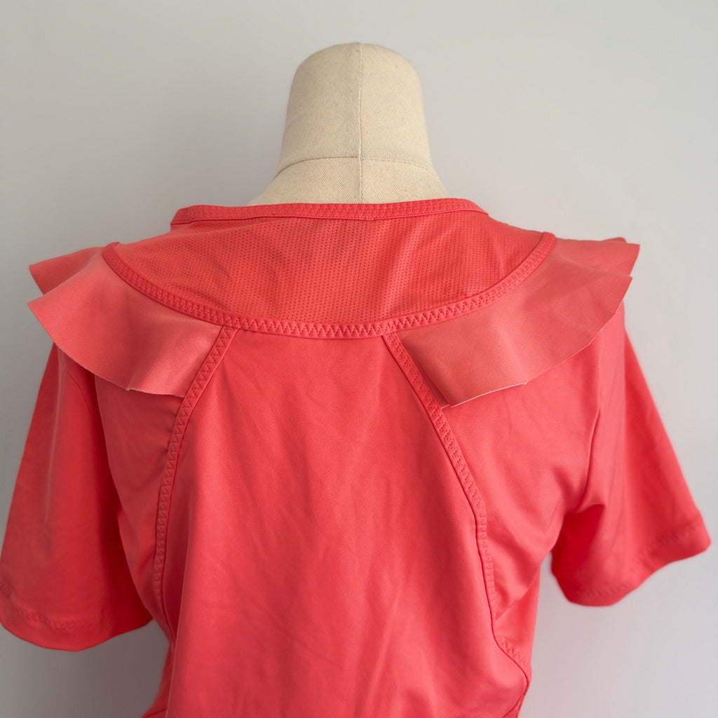 adidas stella mccartney by Stella McCartney Barricade Ruffle Top Orange Size M - Image 4
