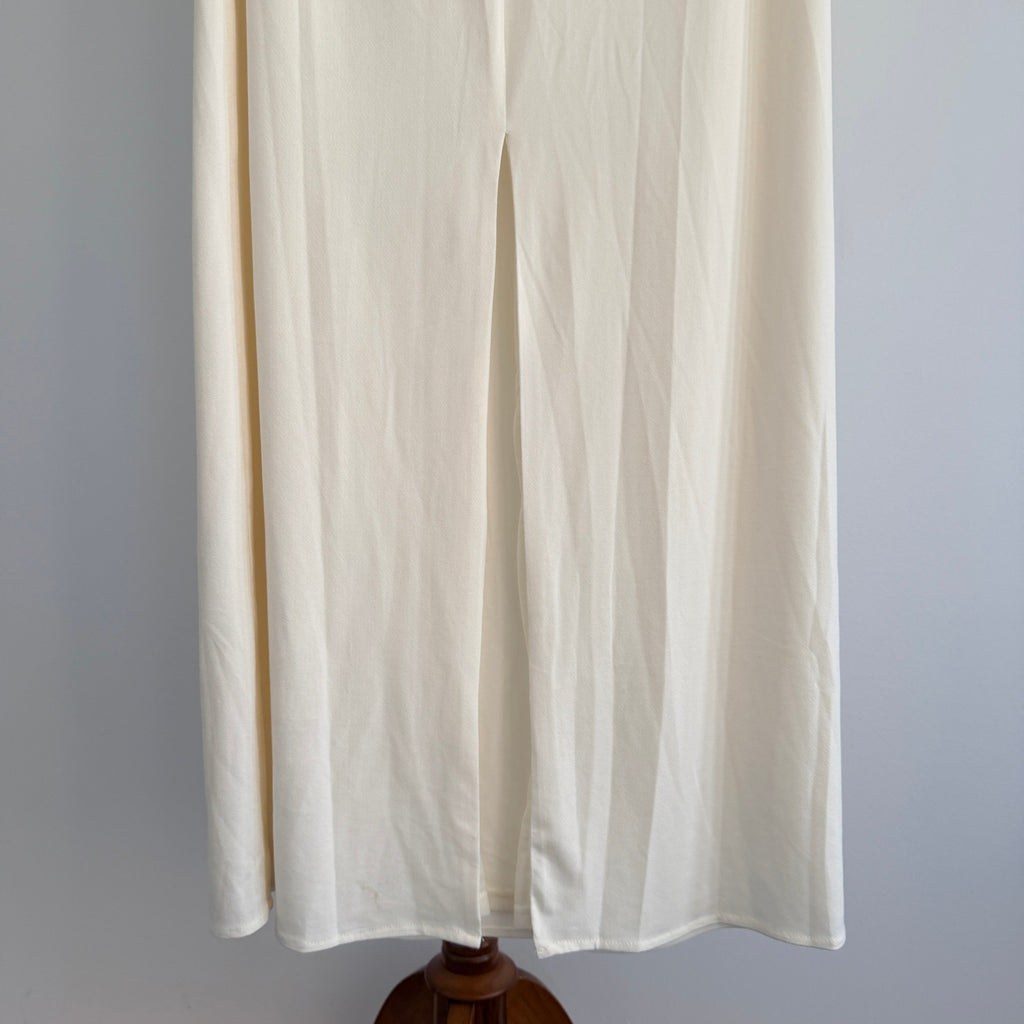 Tussah Sawyer Maxi Skirt Sz 12 Cream Polyester Draped Beaded Detail Event NWT - Image 11