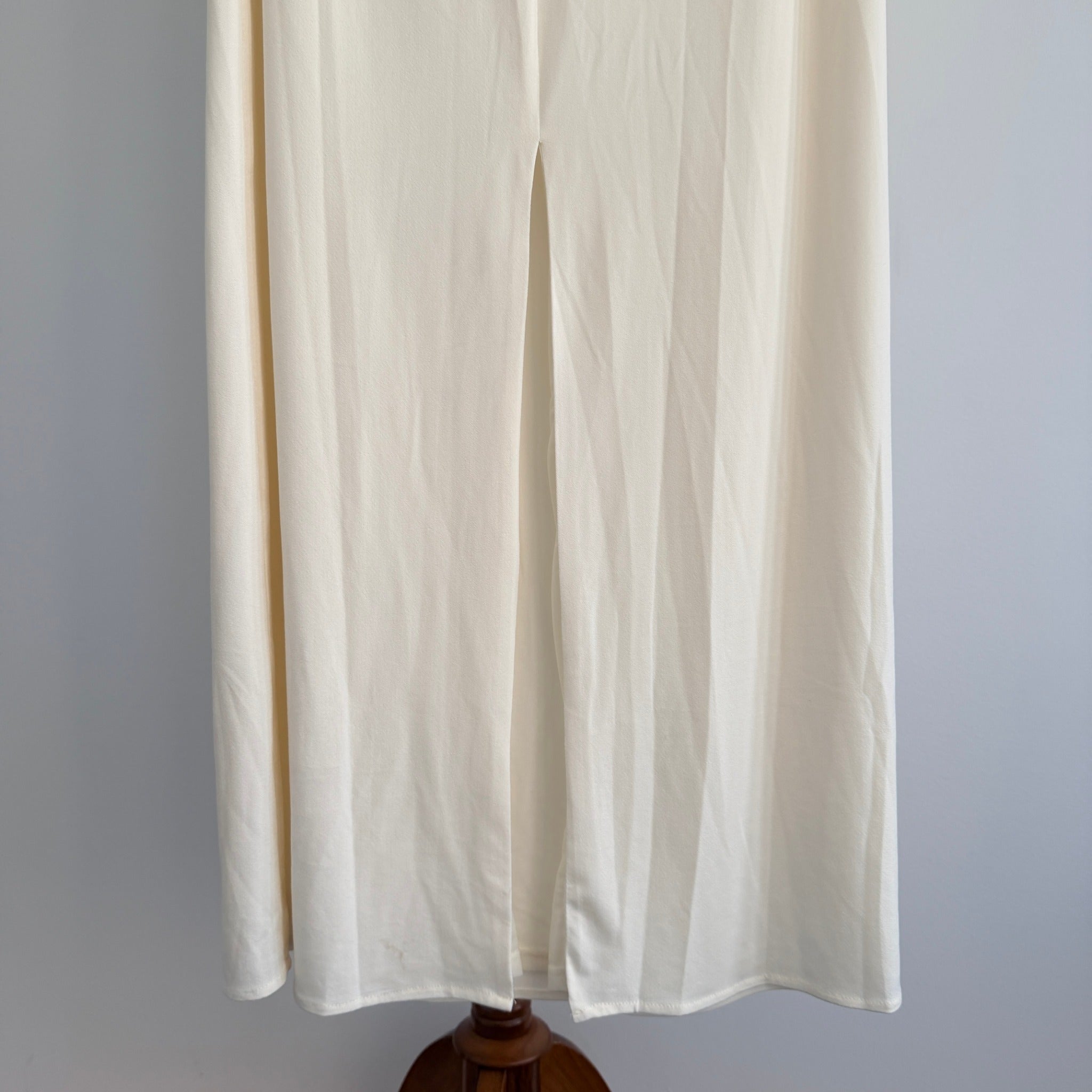 Tussah Sawyer Maxi Skirt Sz 12 Cream Polyester Draped Beaded Detail Event NWT - Image 11