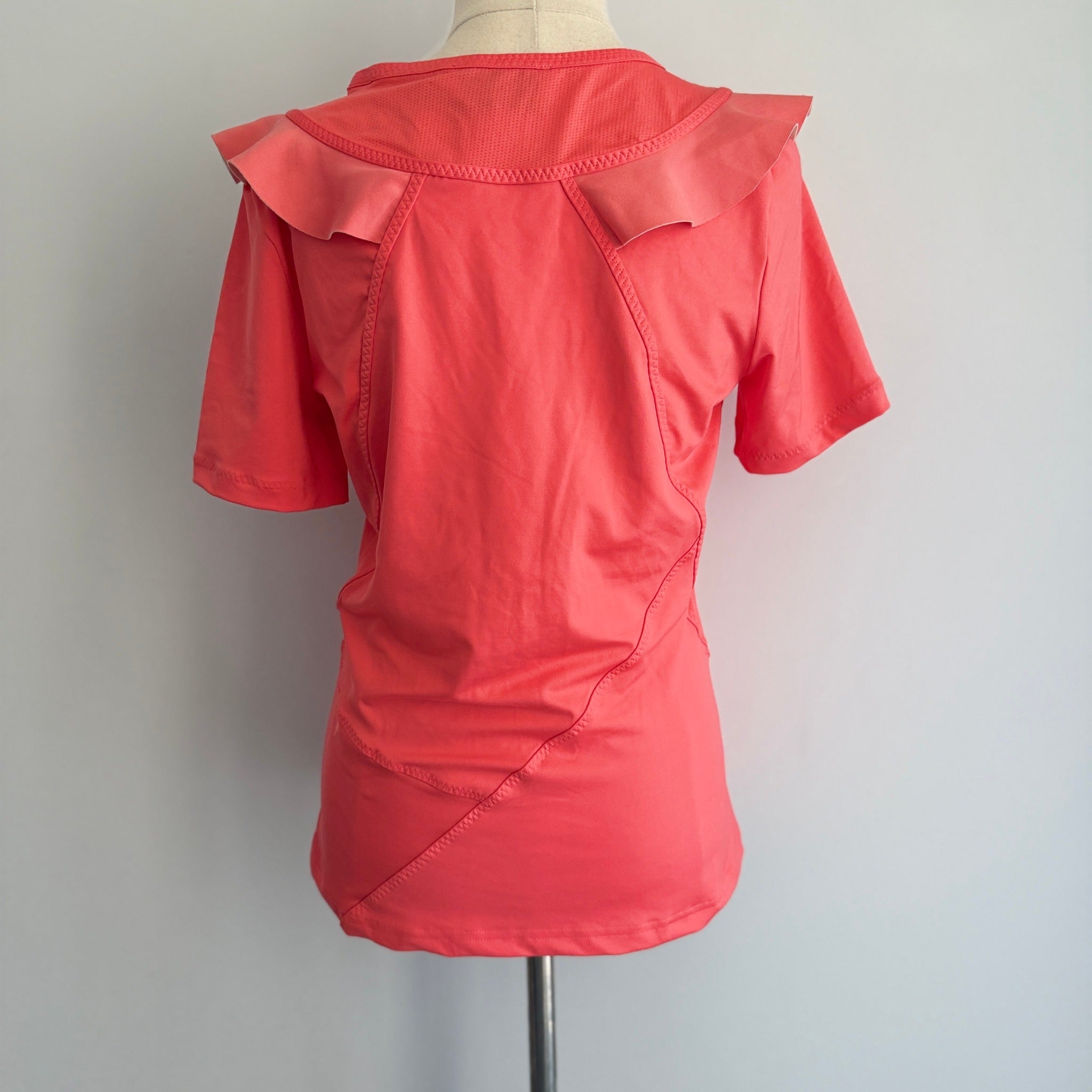 adidas stella mccartney by Stella McCartney Barricade Ruffle Top Orange Size M - Image 3