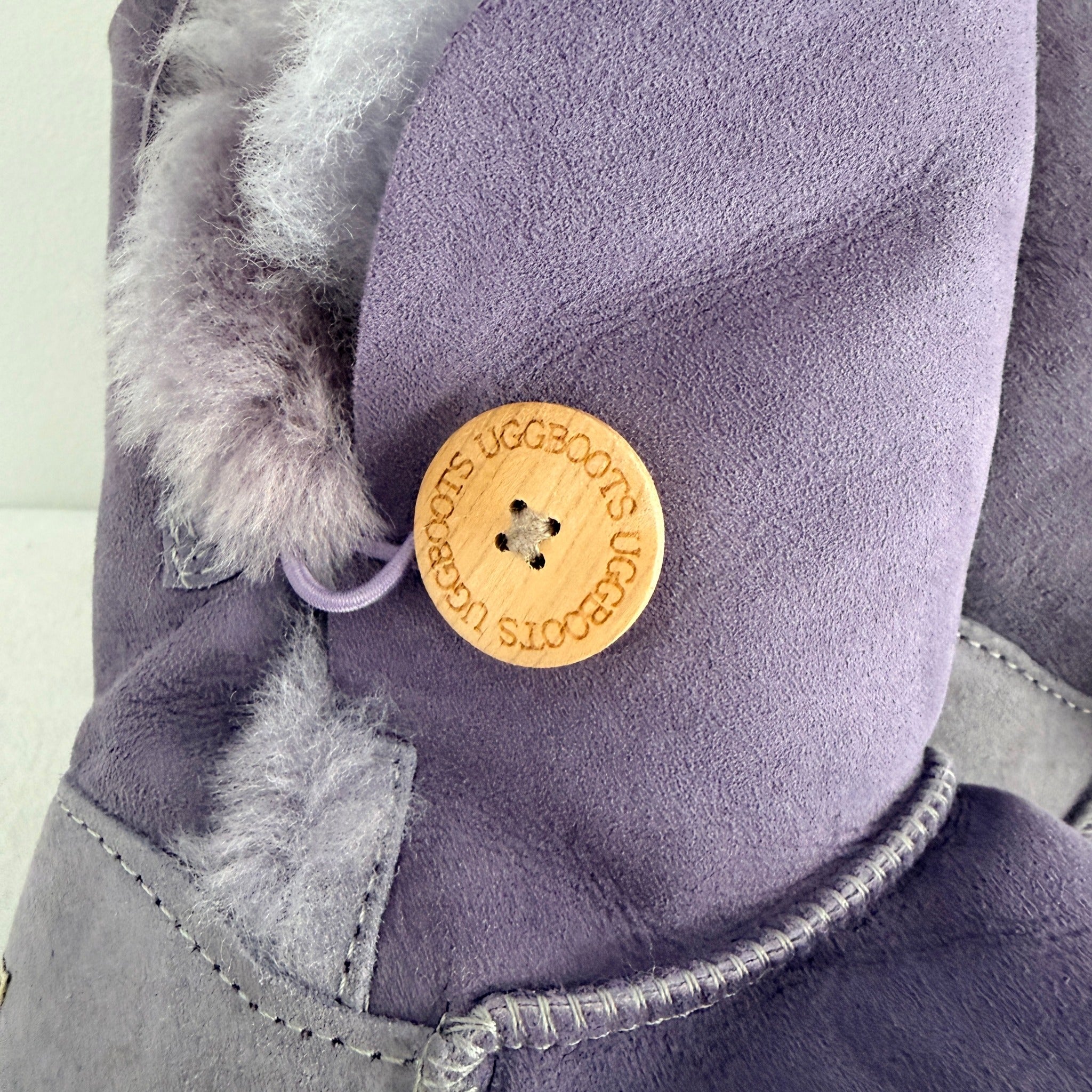 UGG Boots of Australia Sheepskin Button Boots - Vibrant Purple Suede Comfort Sz 4 - Image 10