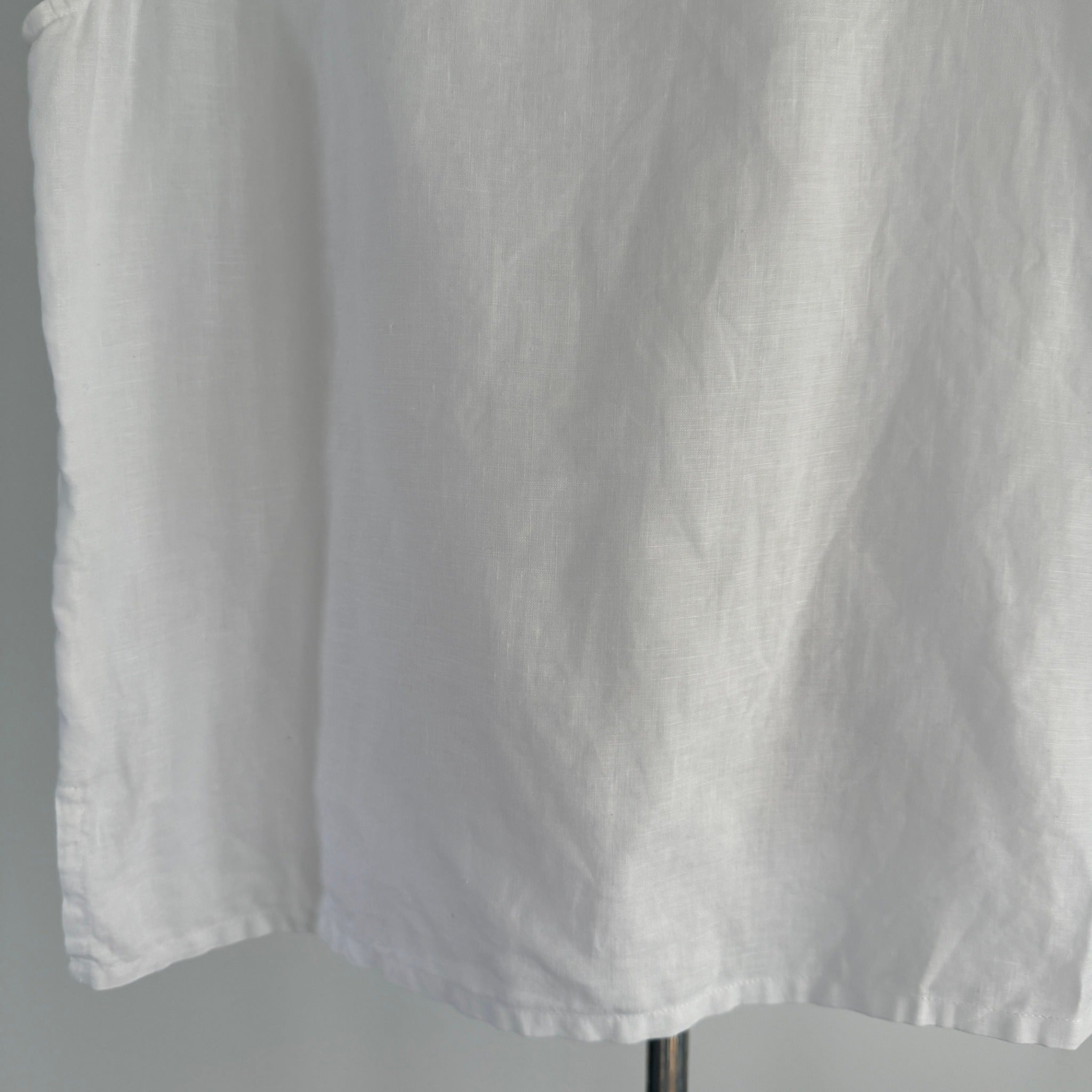 Spring Breeze White Linen Sleeveless Top Sz XXXL Floral Embroidered Summer - Image 6