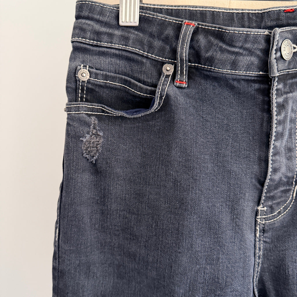 Sass & Bide Dark Wash Denim Jeans High-Rise Raw Hem Detail sz 27 - Image 11